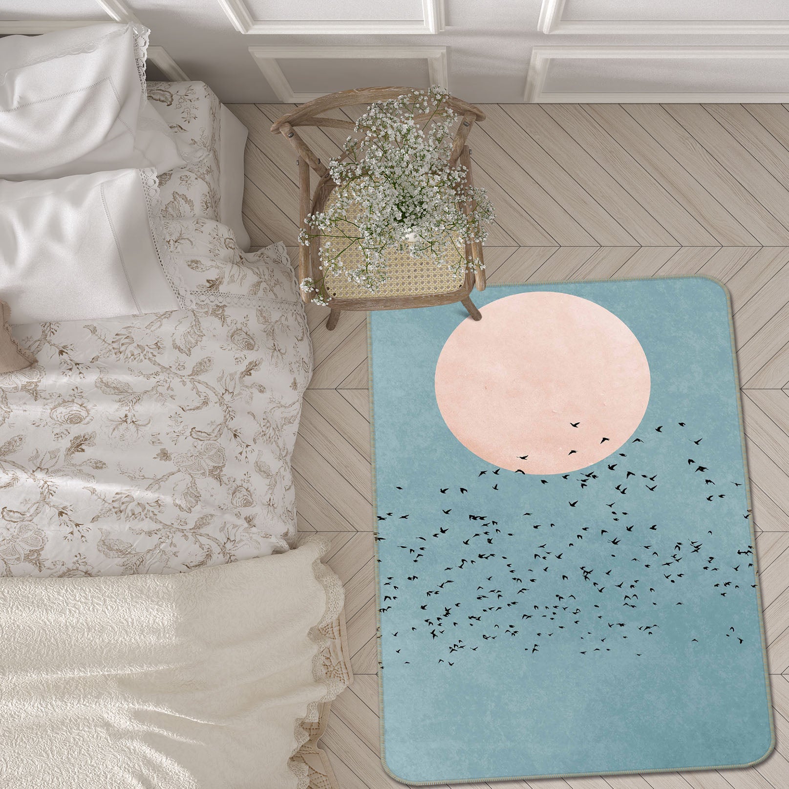 3D Fly Away 1003 Boris Draschoff Rug Non Slip Rug Mat