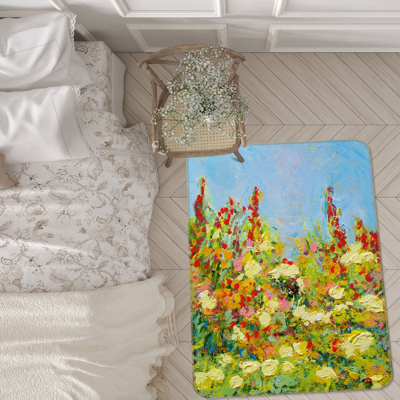 3D Painted Garden 3015 Allan P. Friedlander Rug Non Slip Rug Mat