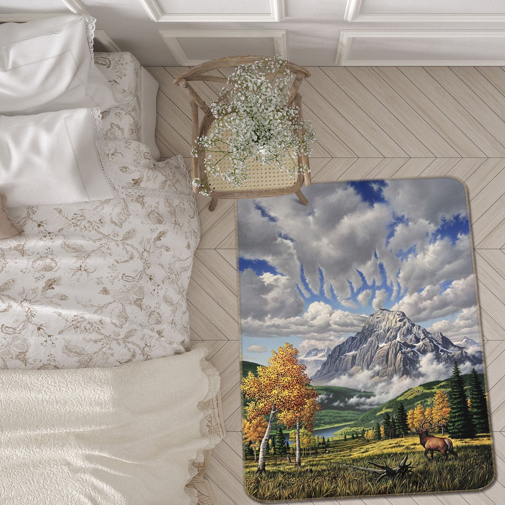 3D Autumn Village 1066 Jerry LoFaro Rug Non Slip Rug Mat Mat AJ Creativity Home