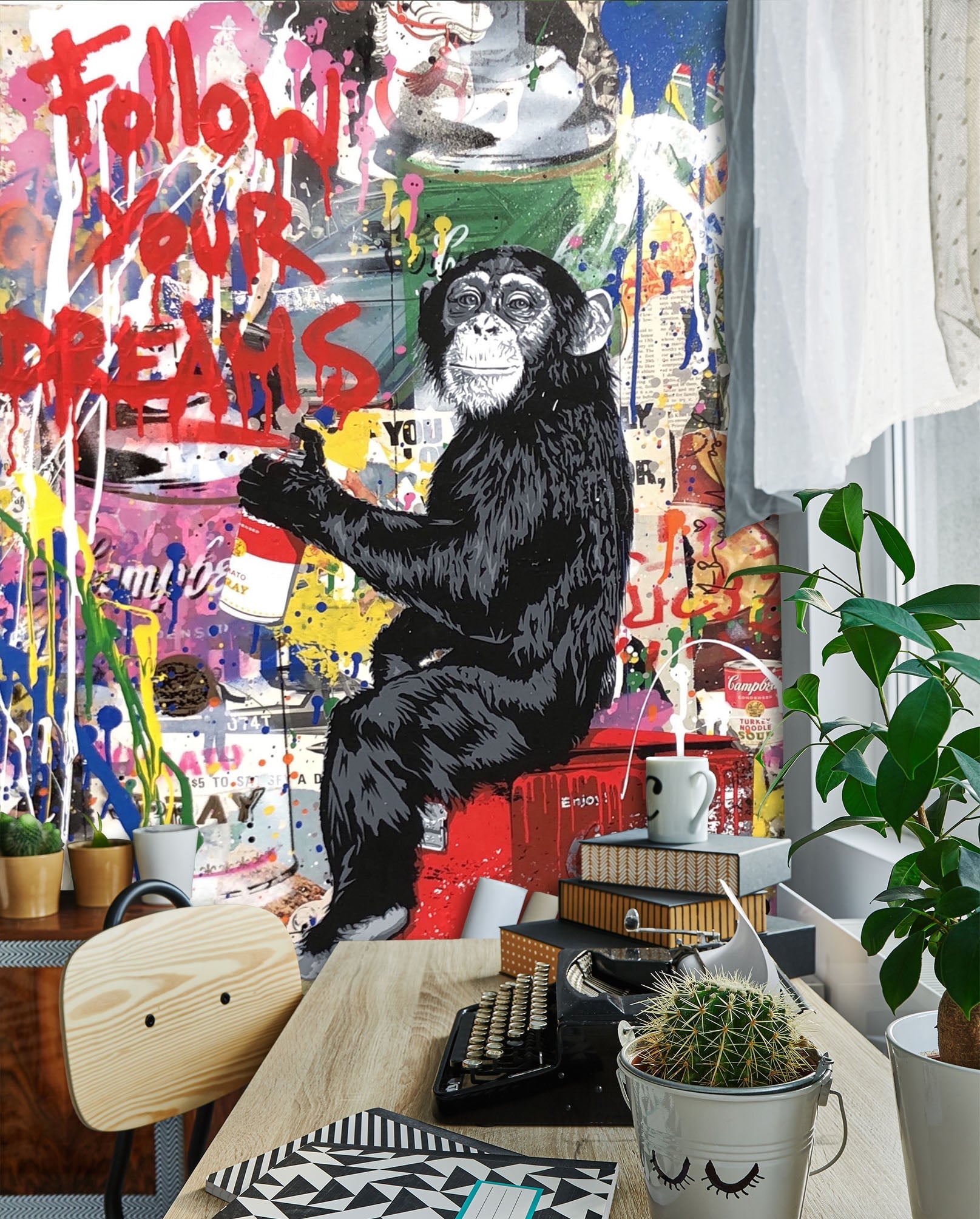 3D Graffiti Orangutan 102 Wall Murals Wallpaper AJ Wallpaper