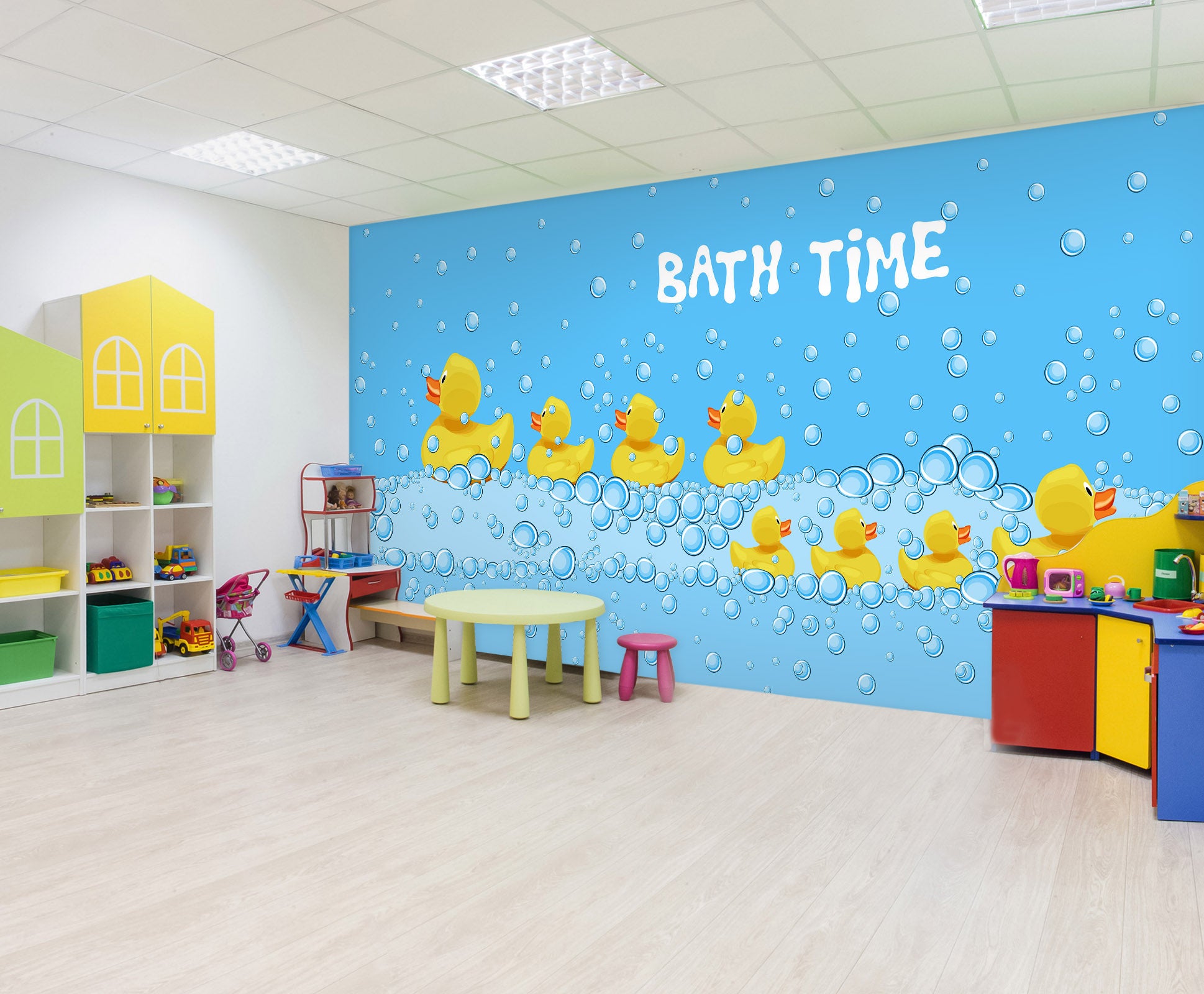 3D Bubble Duck 289 Wall Murals