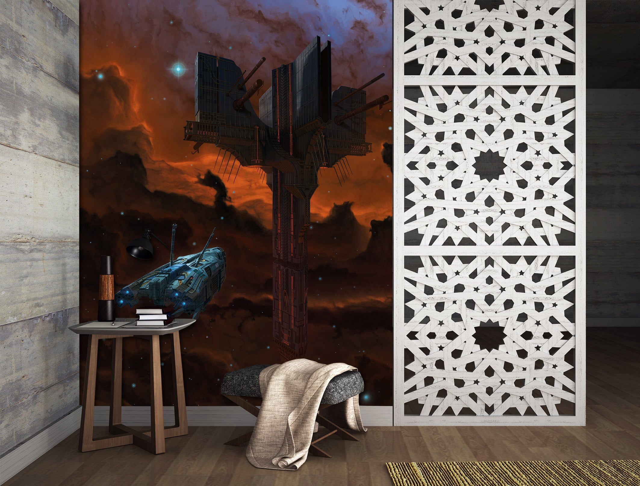 3D Red Sky 1407 Wall Murals Exclusive Designer Vincent Wallpaper AJ Wallpaper