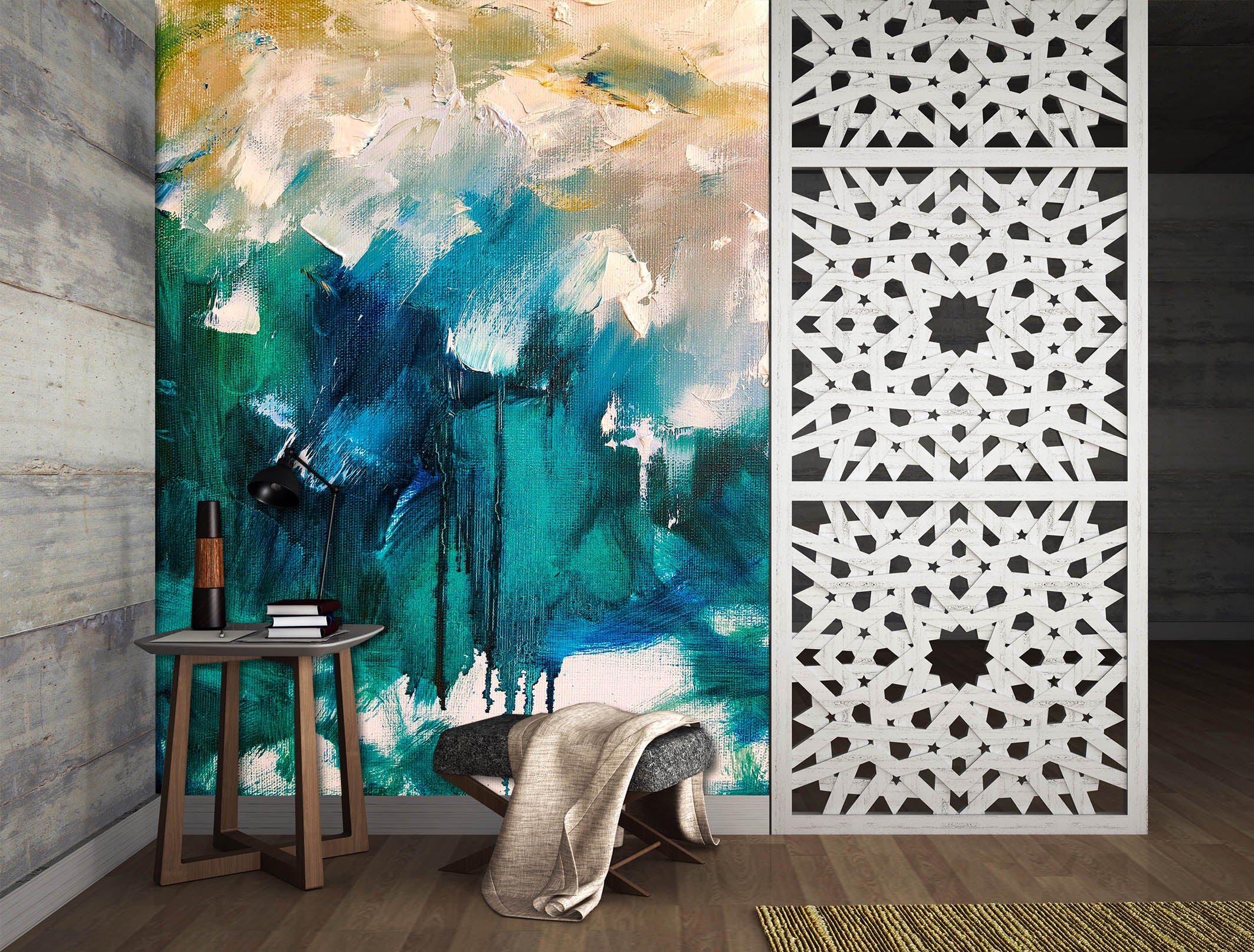 3D Blue Pigment 297 Skromova Marina Wall Mural Wall Murals