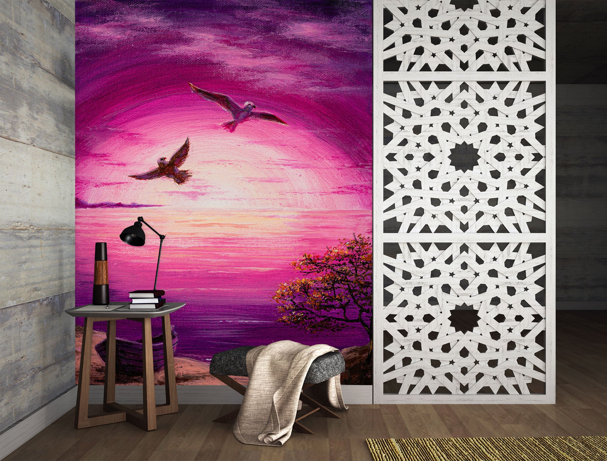 3D Pink Sky Eagle 1867 Marina Zotova Wall Mural Wall Murals