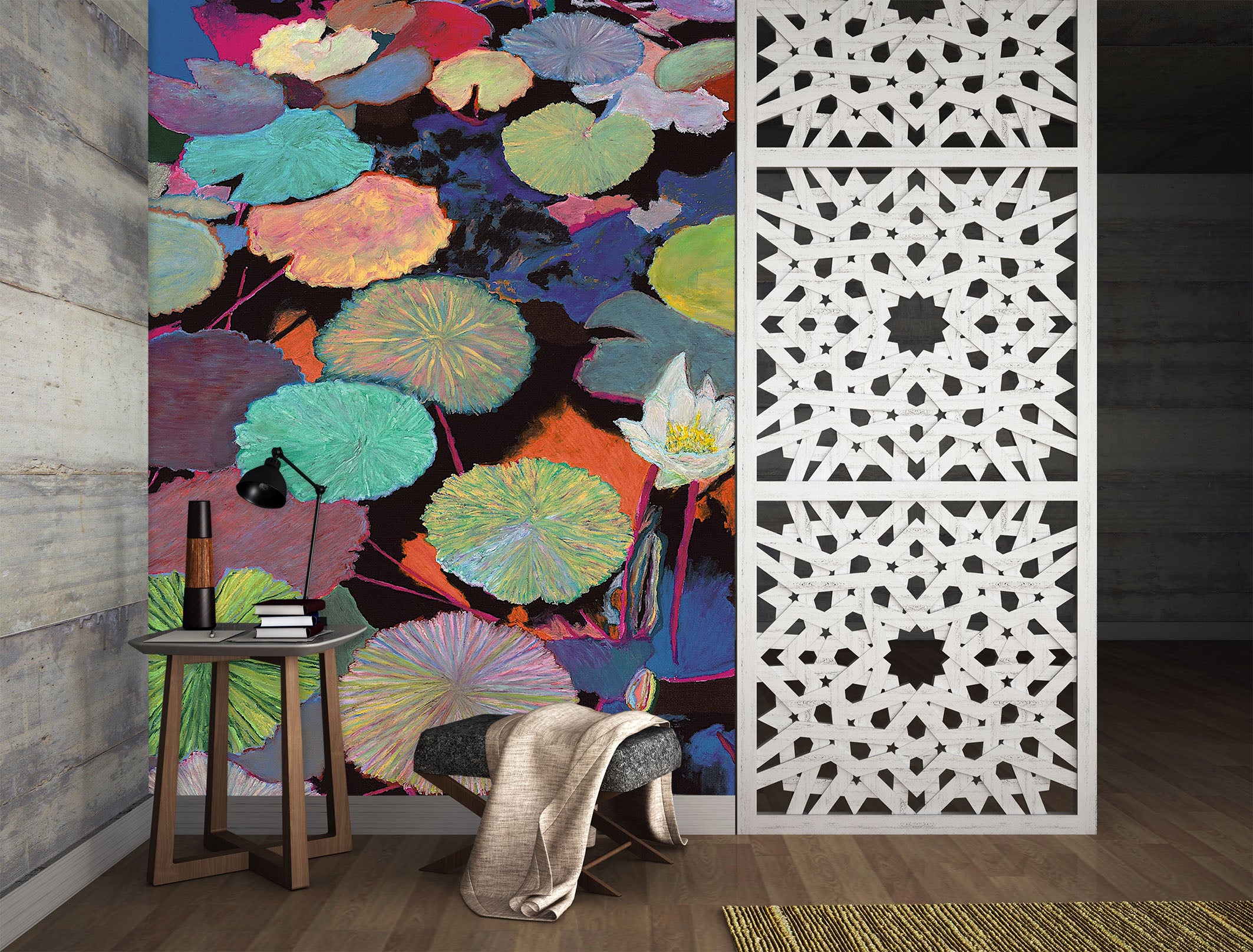 3D Lotus Bloom 289 Allan P. Friedlander Wall Mural Wall Murals