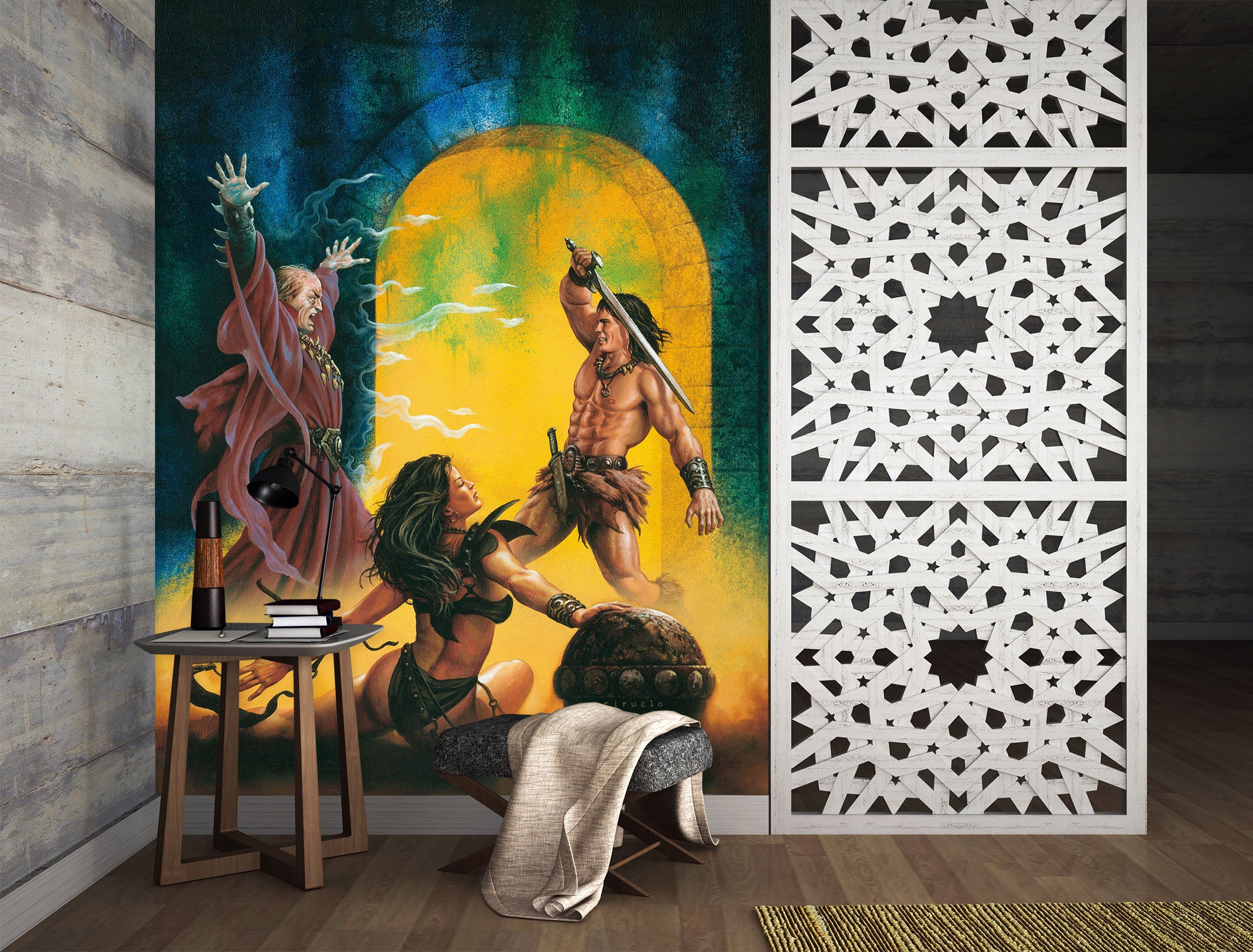 3D Arch Warrior 7106 Ciruelo Wall Mural Wall Murals