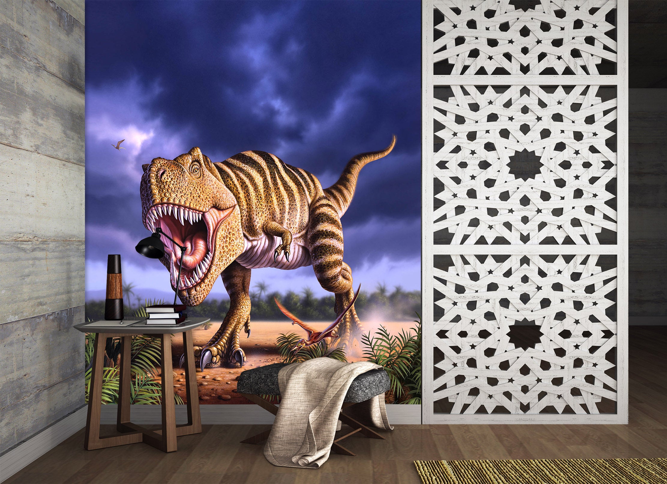 3D Brown Rex 1405 Jerry LoFaro Wall Mural Wall Murals