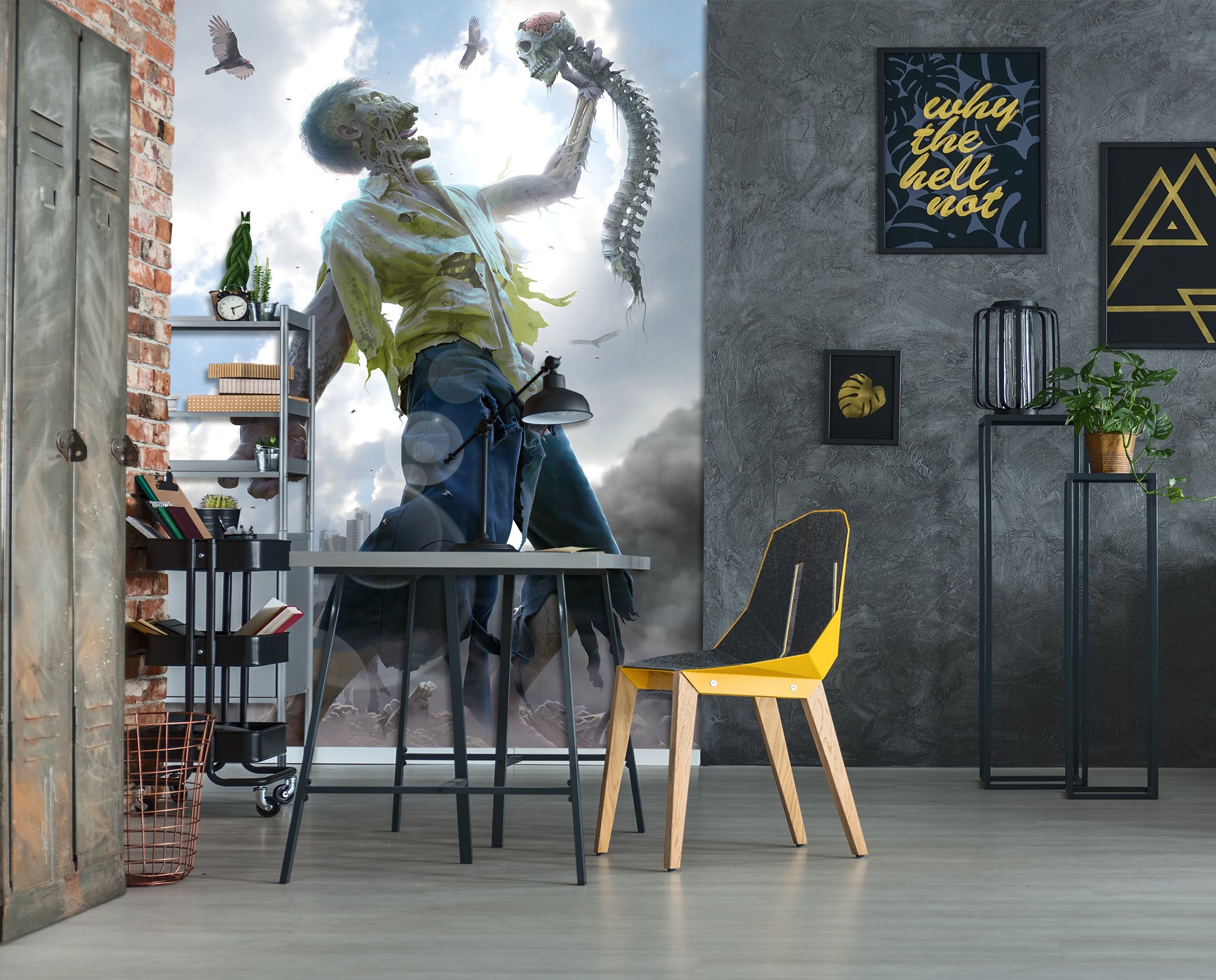 3D Monster Man Skeleton 5044 Tom Wood Wall Mural Wall Murals