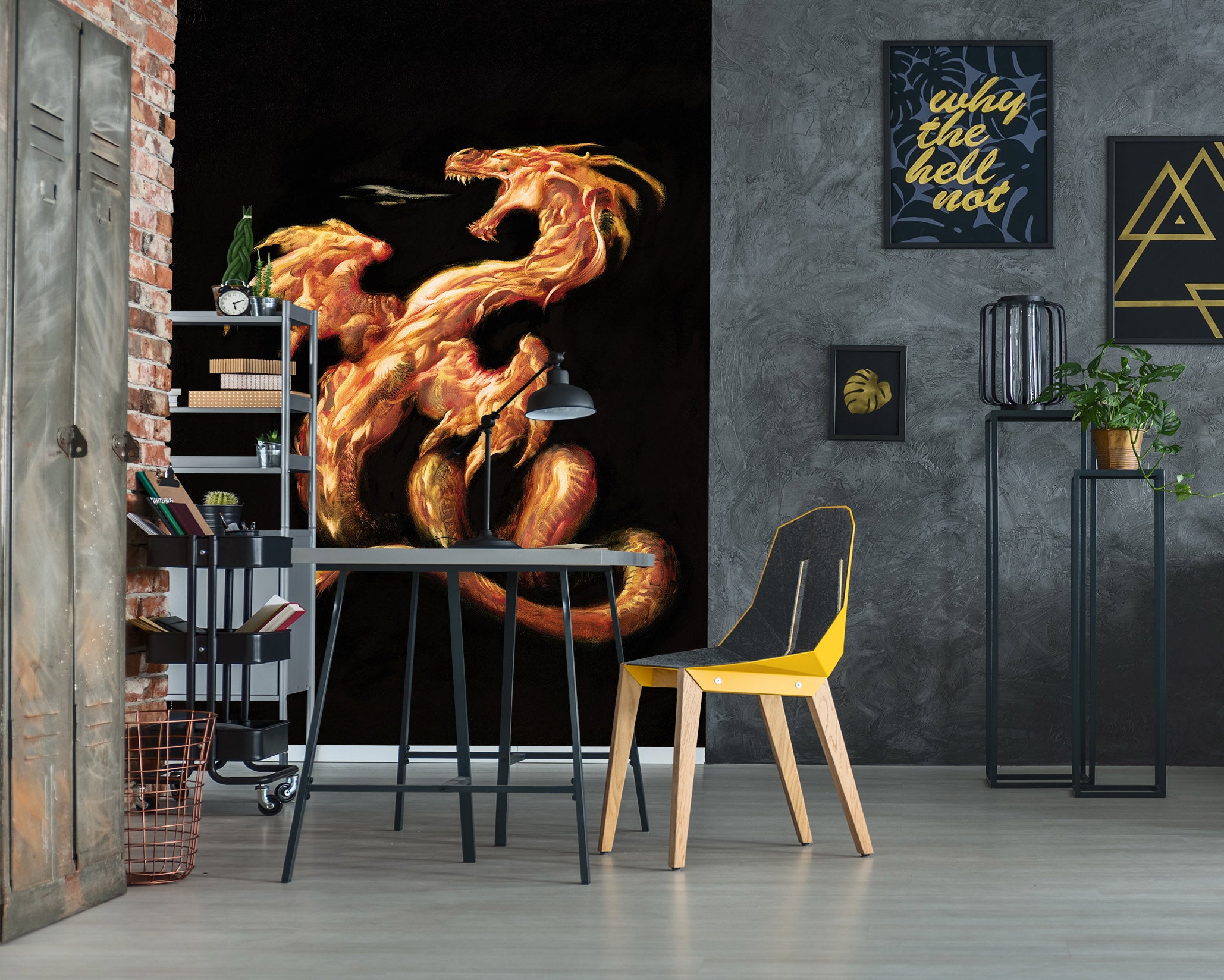 3D Golden Dragon 7139 Ciruelo Wall Mural Wall Murals