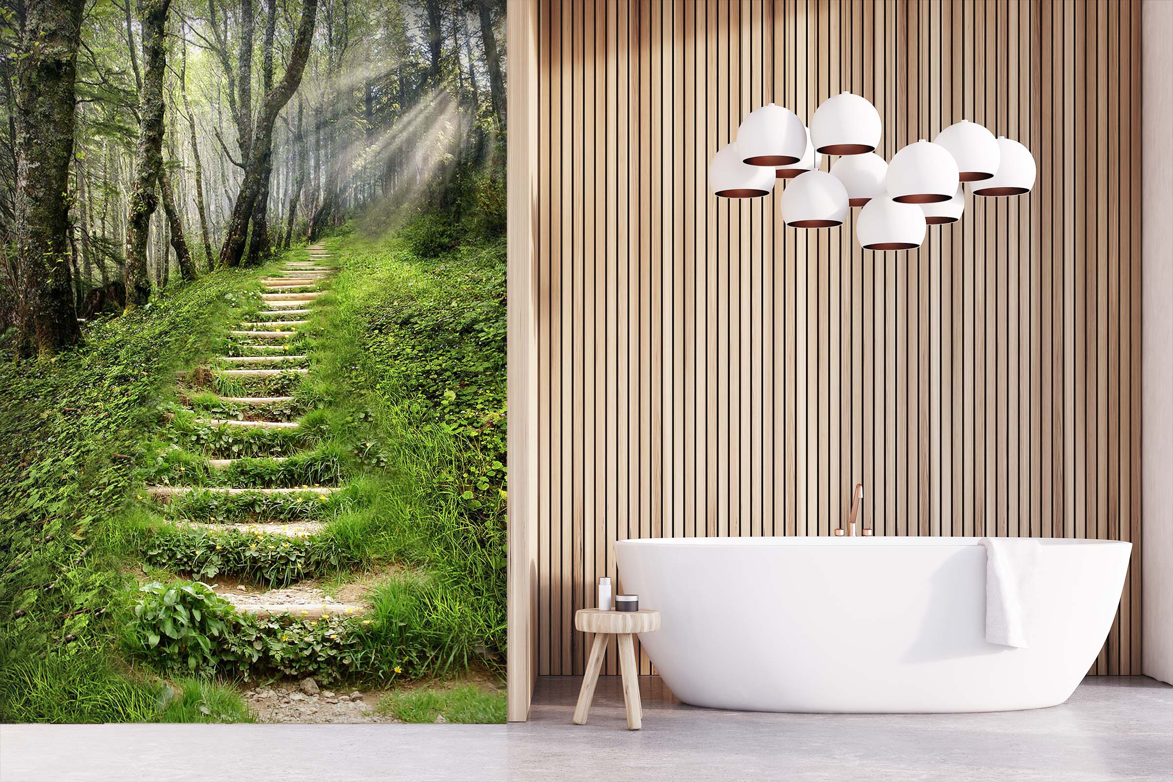 3D Stairway Woods 082 Wall Murals