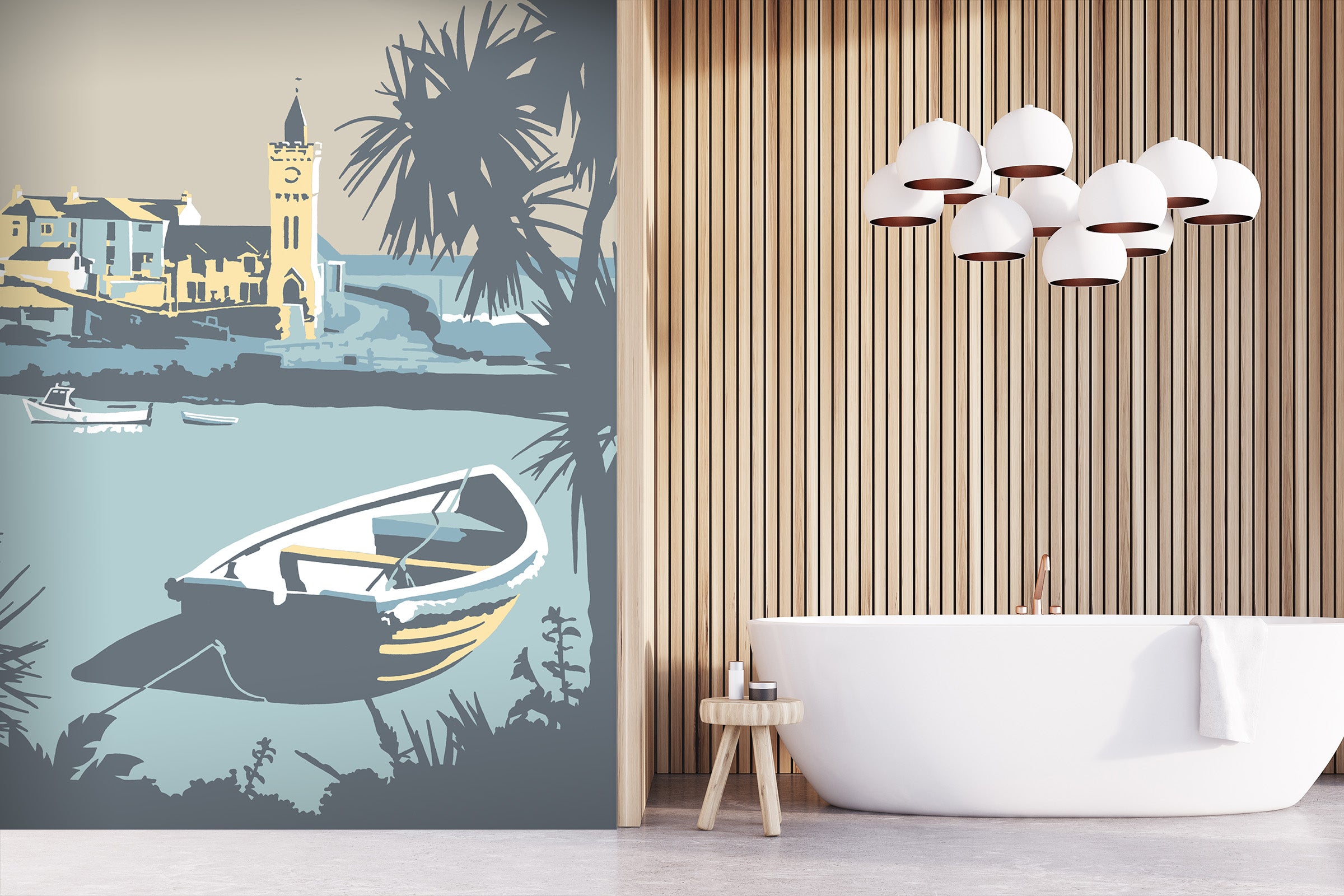 3D Porthleven 1044 Steve Read Wall Mural Wall Murals