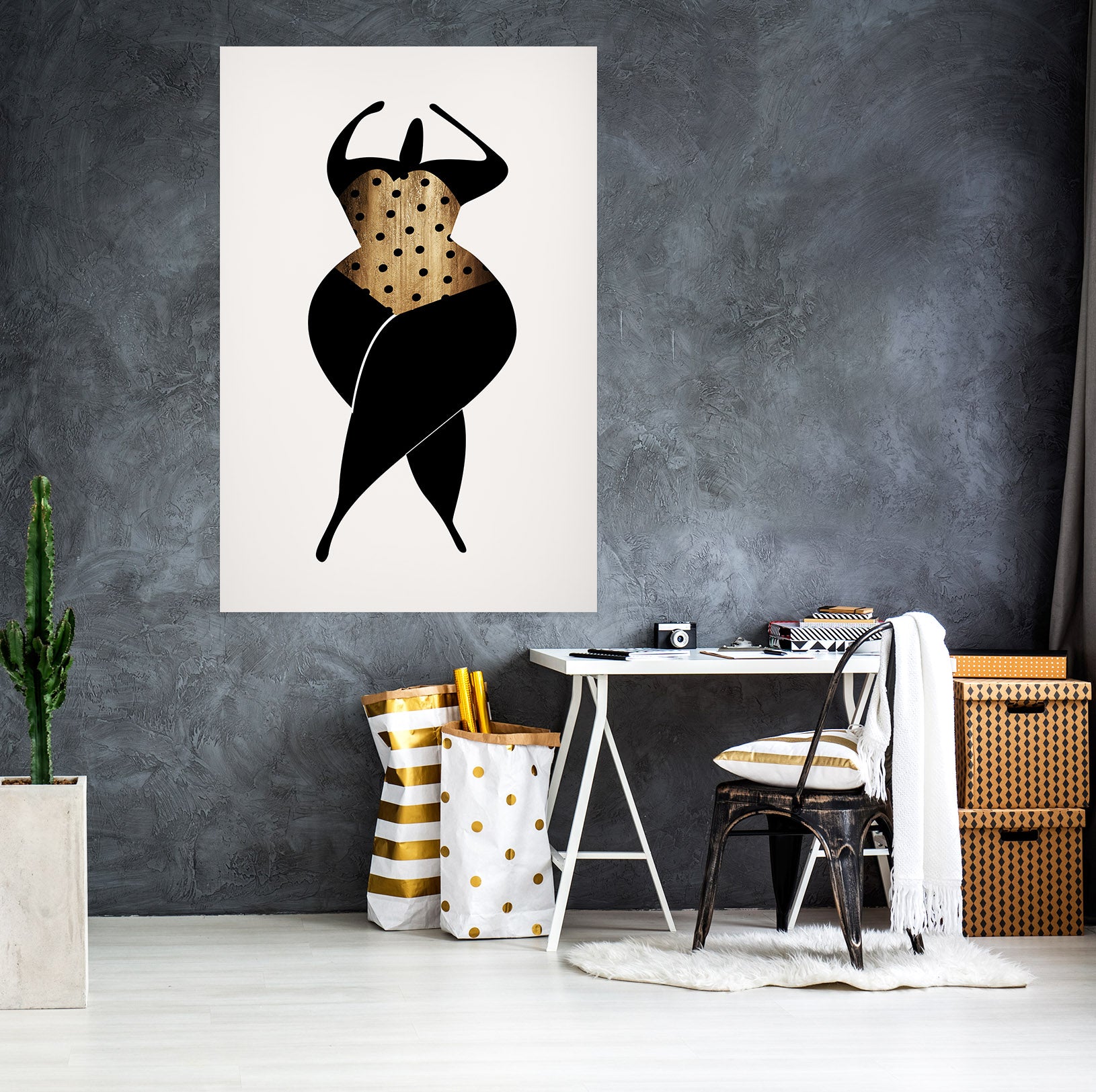 3D Strong Lady 130 Boris Draschoff Wall Sticker
