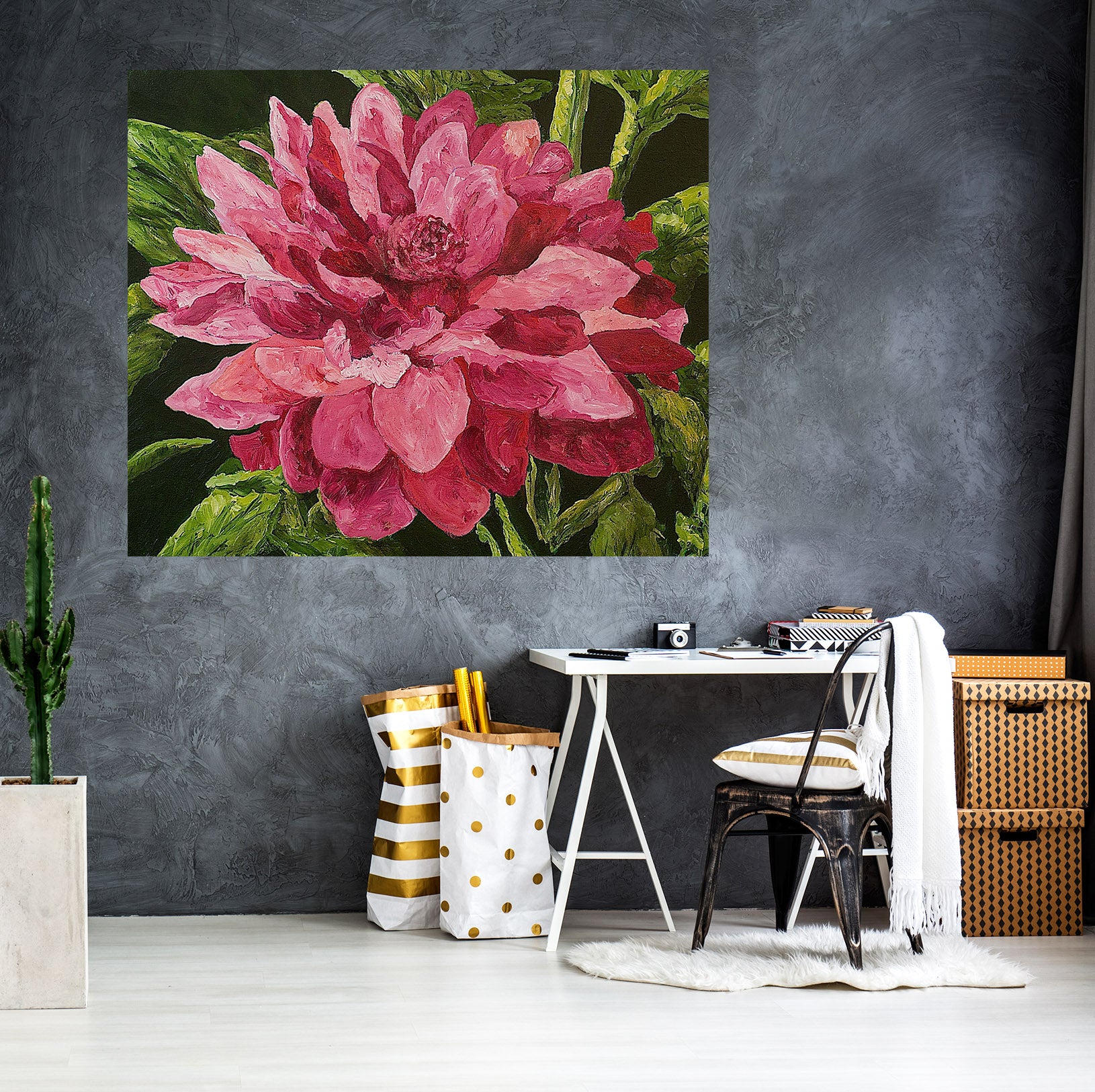 3D Pink Flowers 166 Allan P. Friedlander Wall Sticker