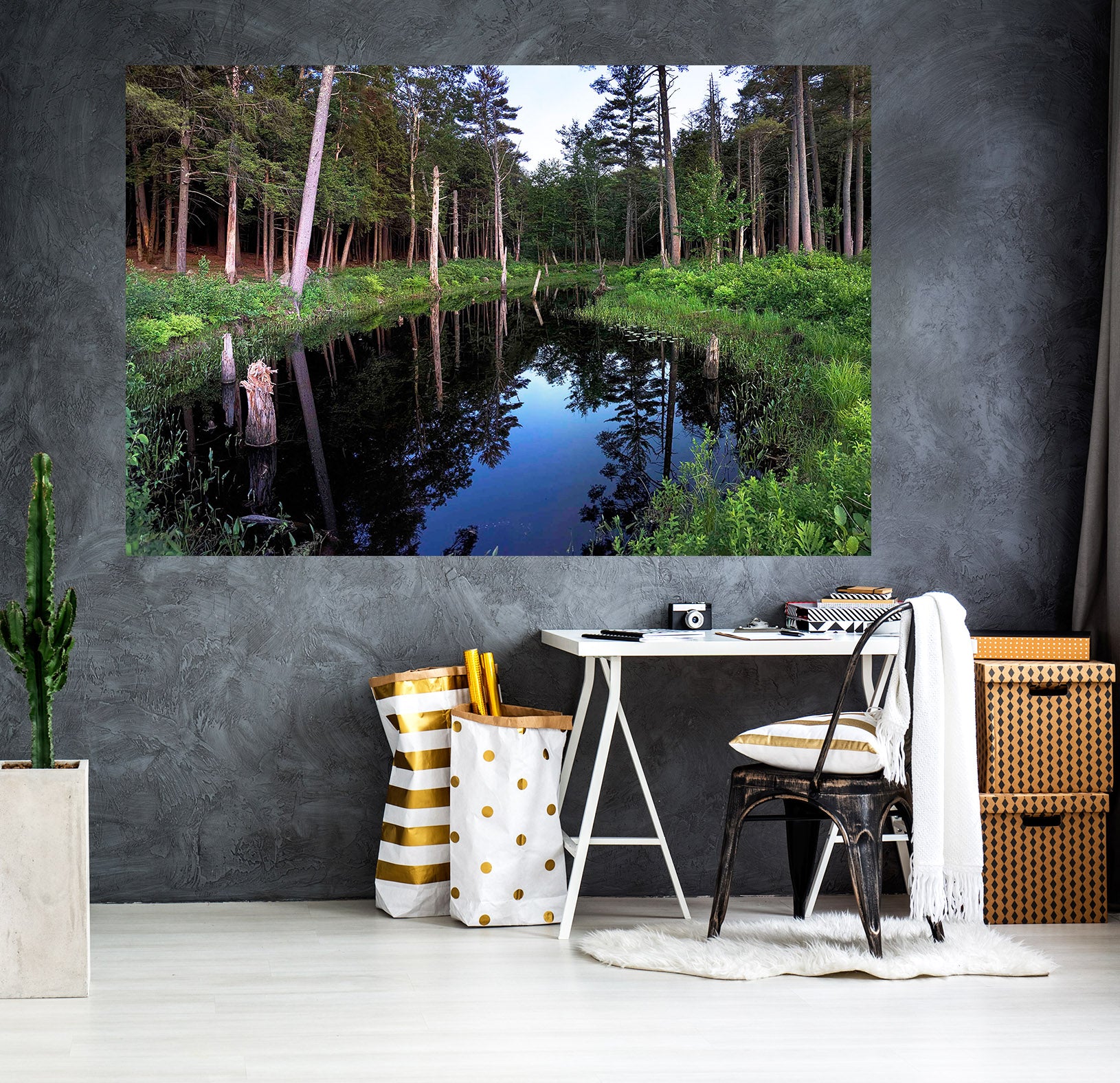 3D Forest River 102 Jerry LoFaro Wall Sticker