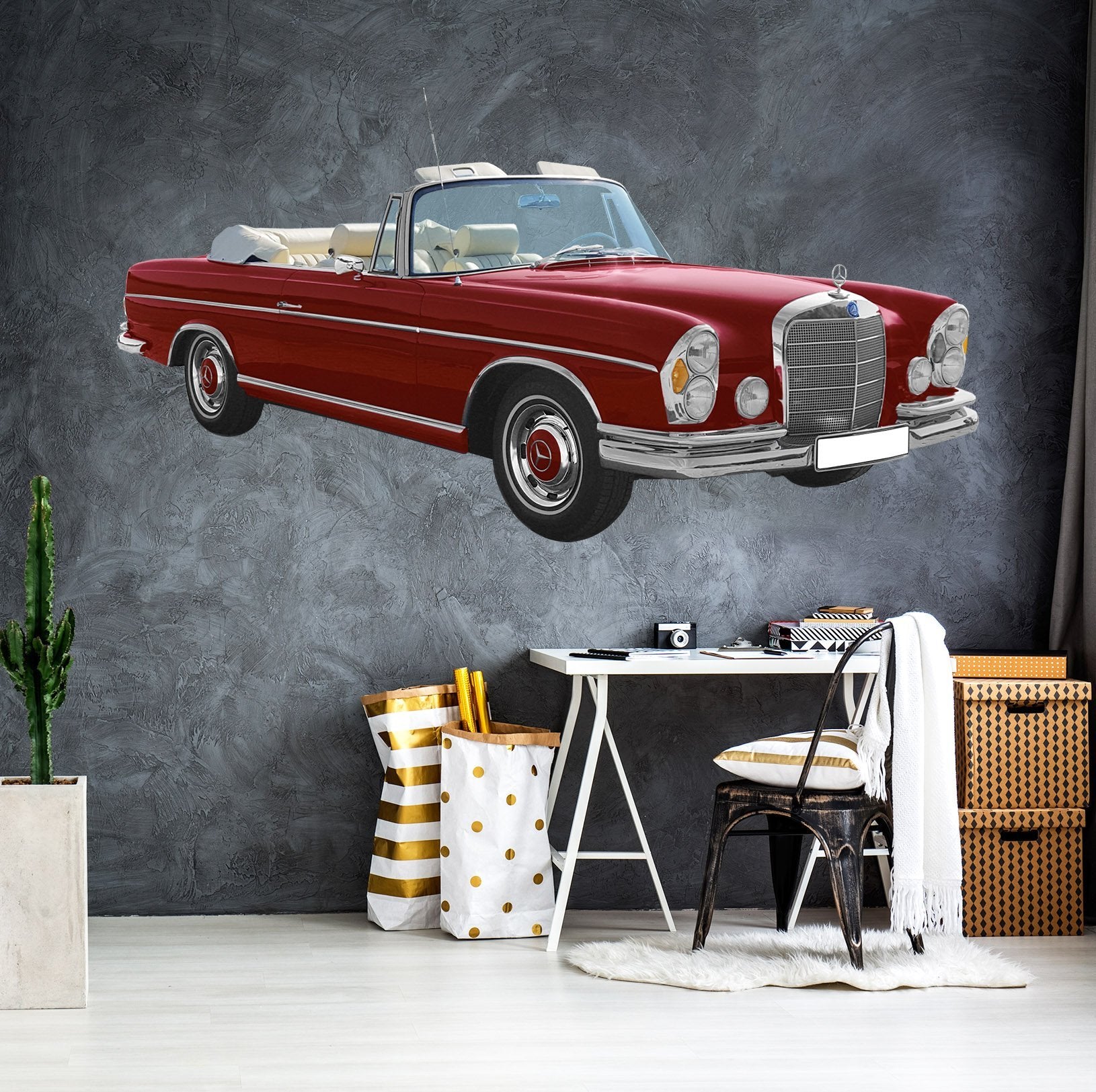 3D Mercedes-benz RED 0197 Vehicles Wallpaper AJ Wallpaper