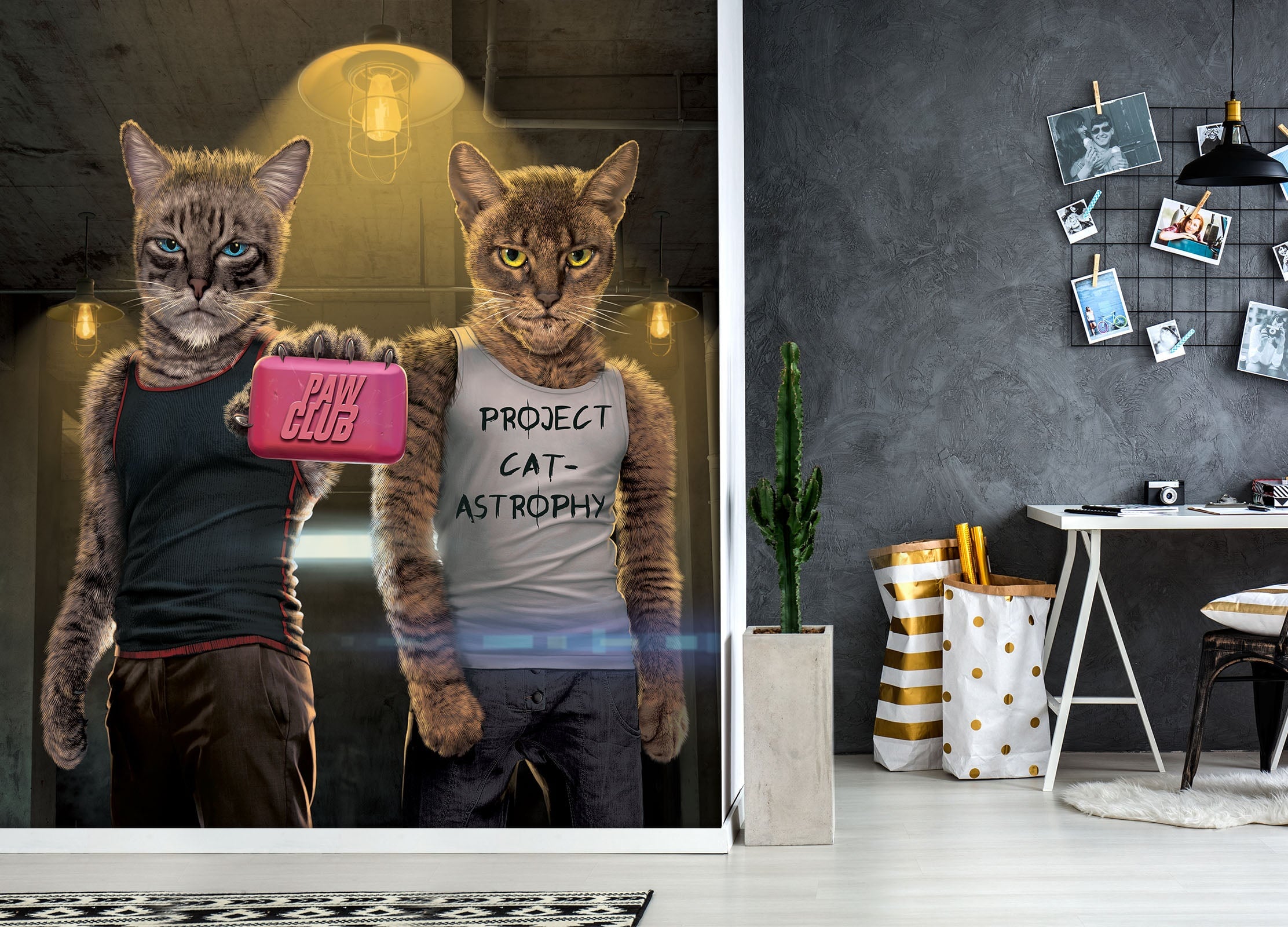 3D Paw Club 1534 Wall Murals Exclusive Designer Vincent Wallpaper AJ Wallpaper