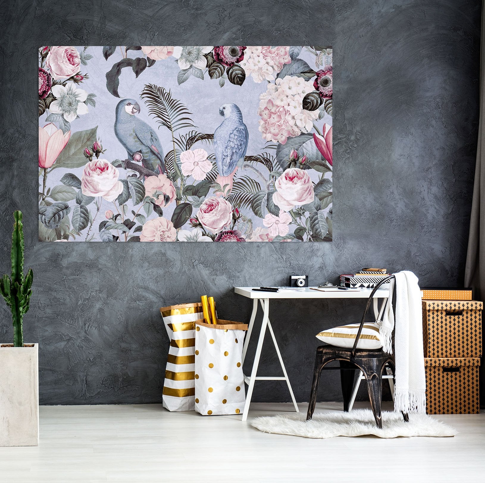 3D Bird Flowers 031 Andrea haase Wall Sticker Wallpaper AJ Wallpaper 2