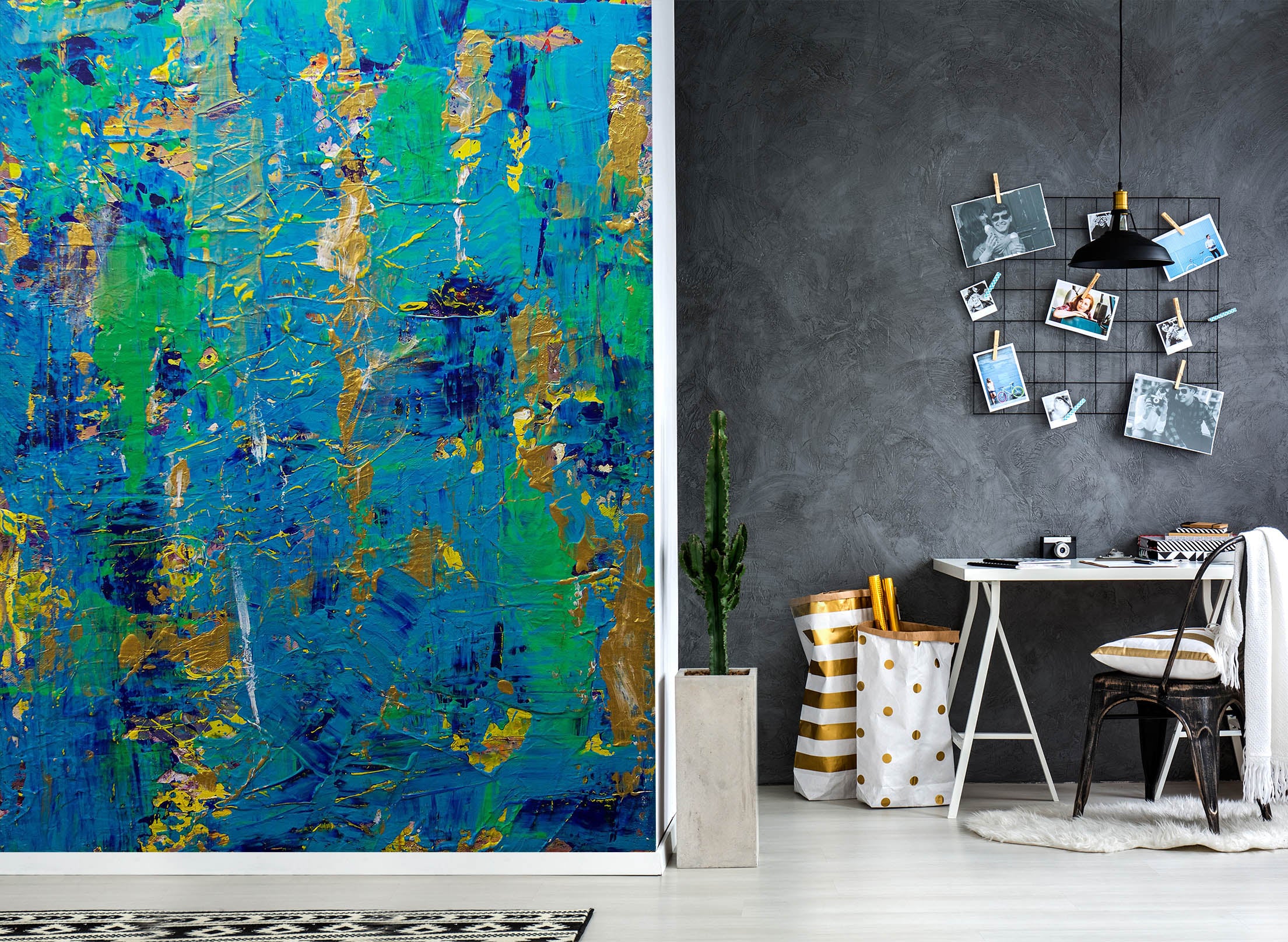 3D Blue Art 270 Allan P. Friedlander Wall Mural Wall Murals