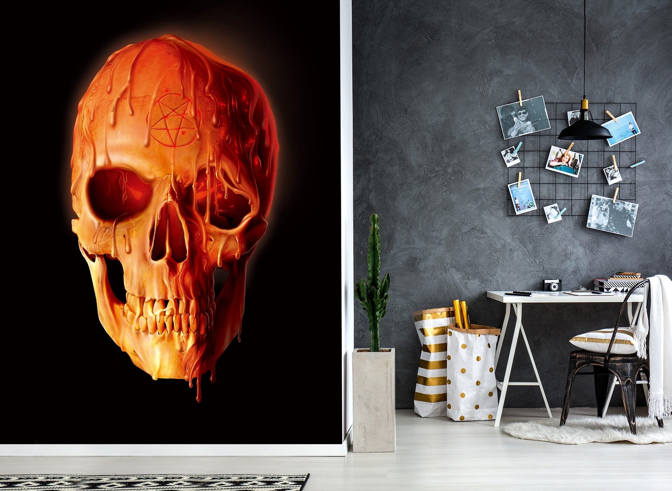 3D Wax Skull 1569 Wall Murals Exclusive Designer Vincent Wallpaper AJ Wallpaper