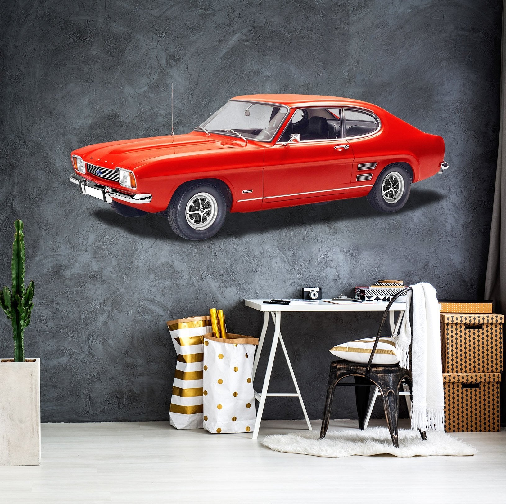 3D RED FORD 0164 Vehicles Wallpaper AJ Wallpaper