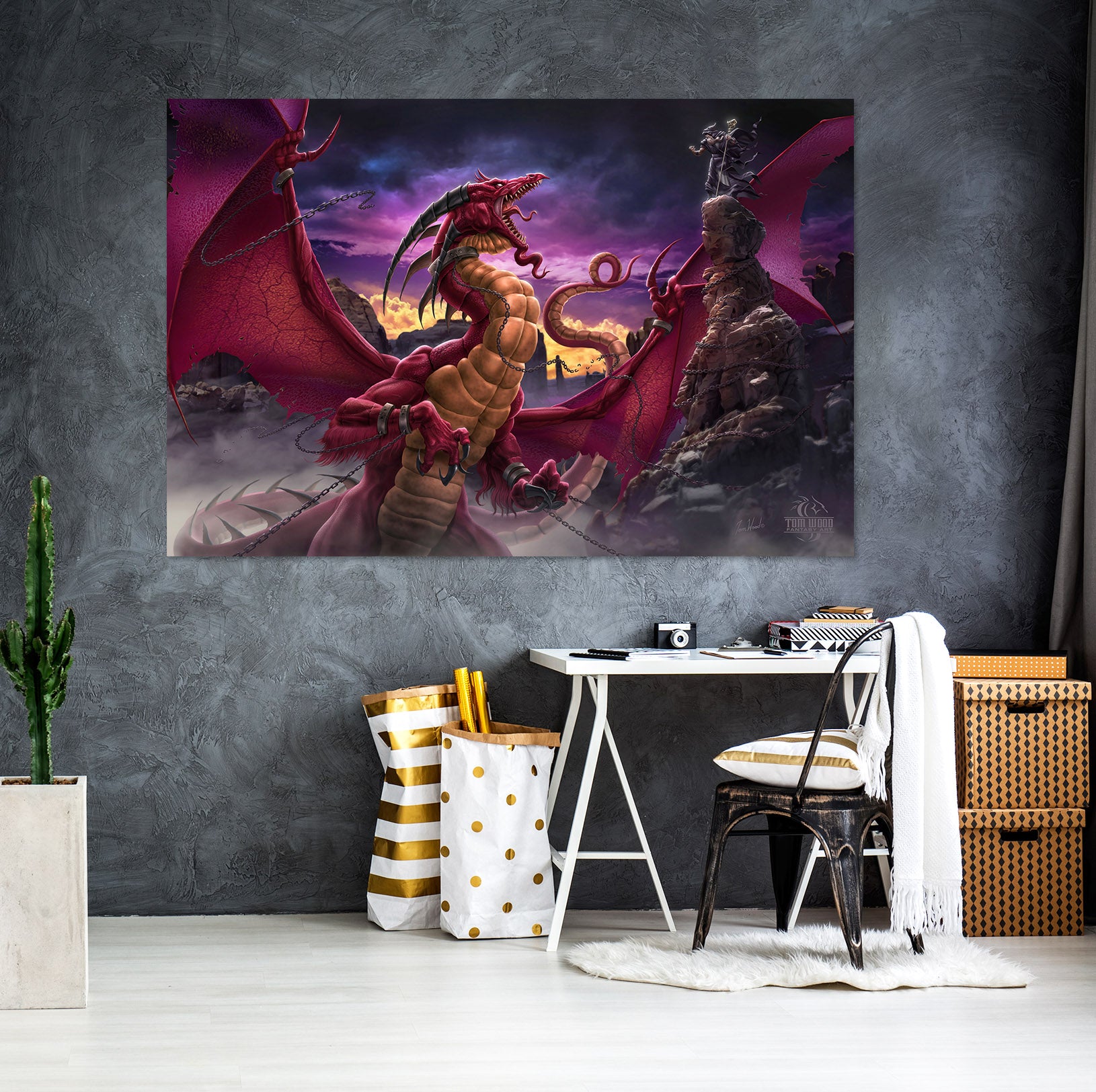 3D Red Dragon 5096 Tom Wood Wall Sticker
