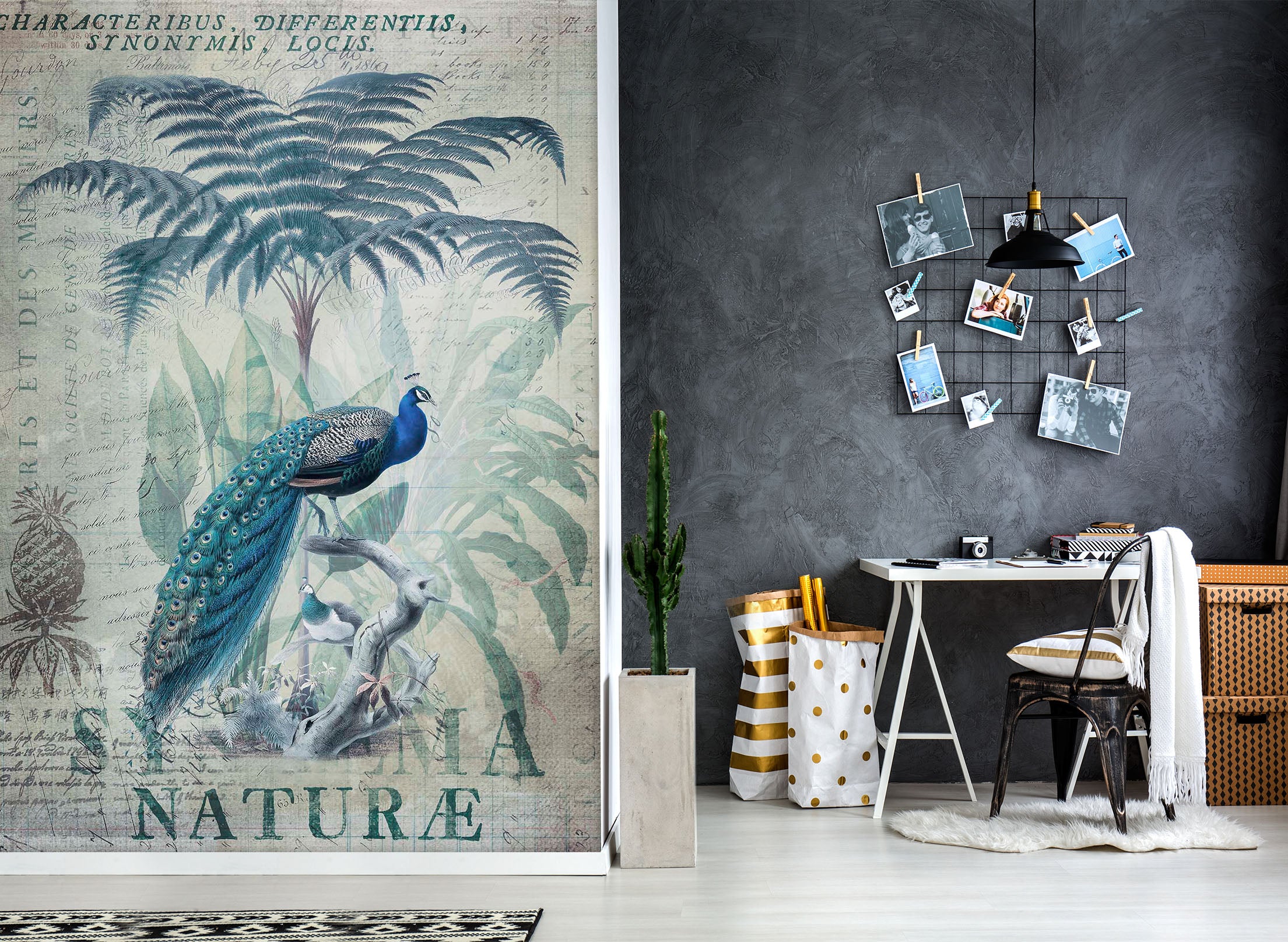 3D Forest Peacock 1027 Andrea haase Wall Mural Wall Murals