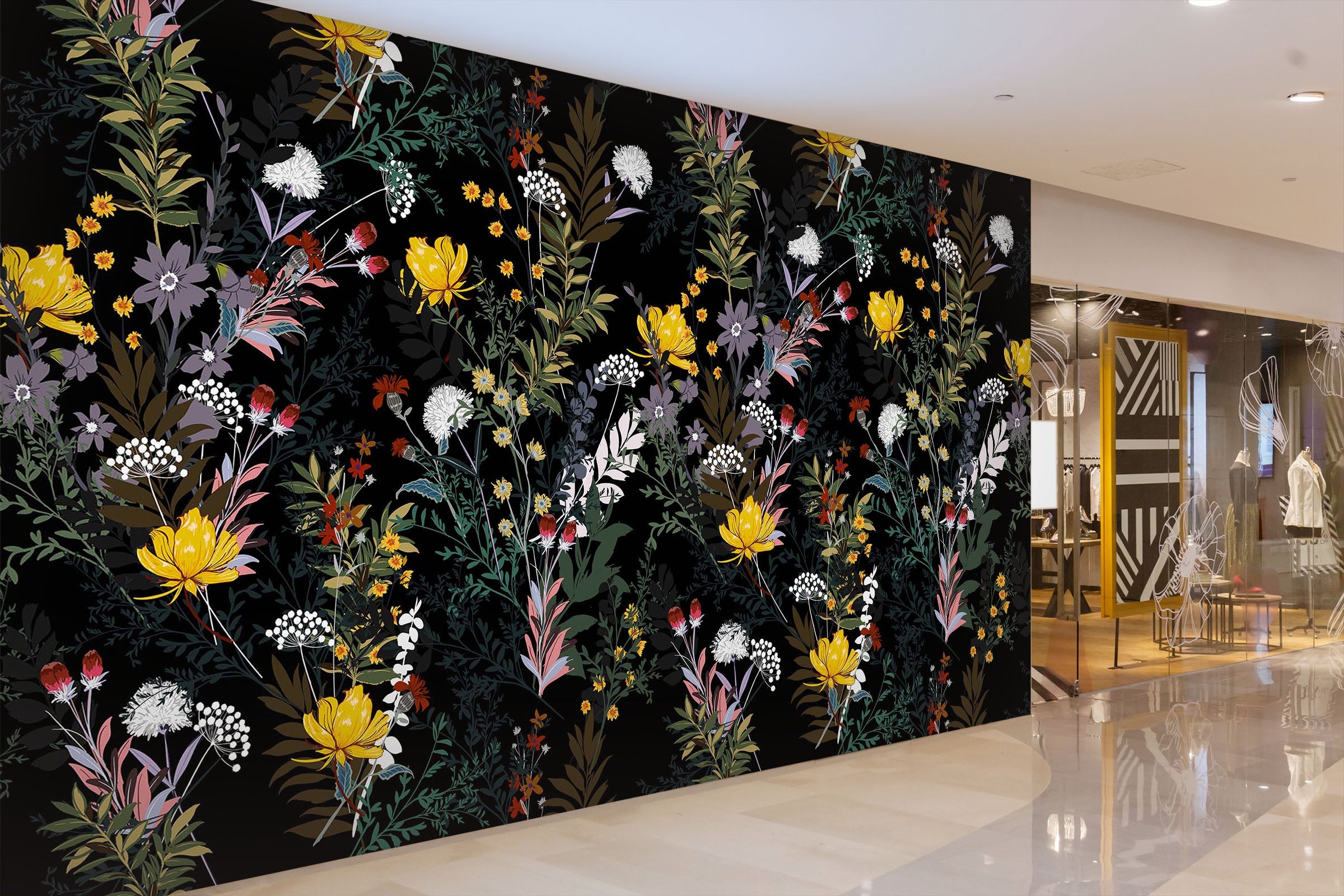 3D Small Yellow Flower 120 Wall Murals Wallpaper AJ Wallpaper 2