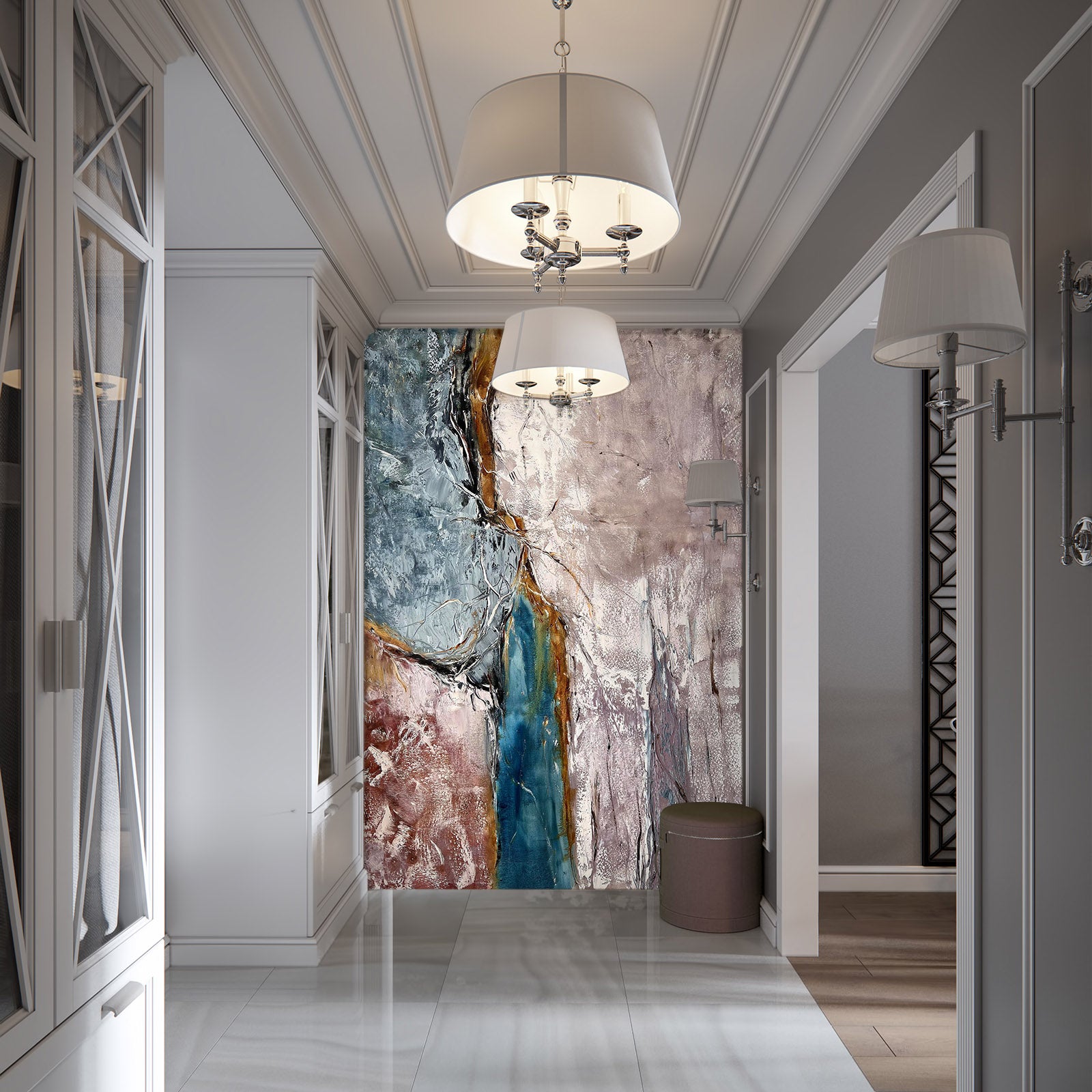 3D Retro Color 3130 Skromova Marina Wall Mural Wall Murals