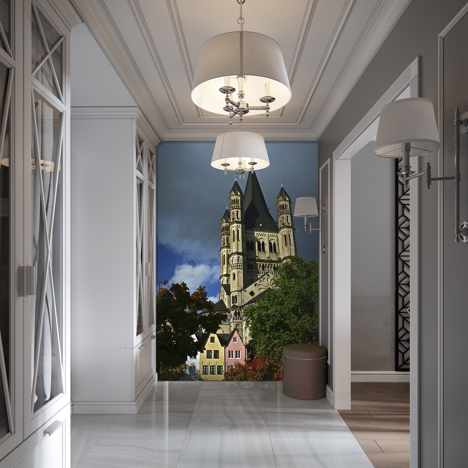 3D Alpine Castle 1402 Kathy Barefield Wall Mural Wall Murals Wallpaper AJ Wallpaper
