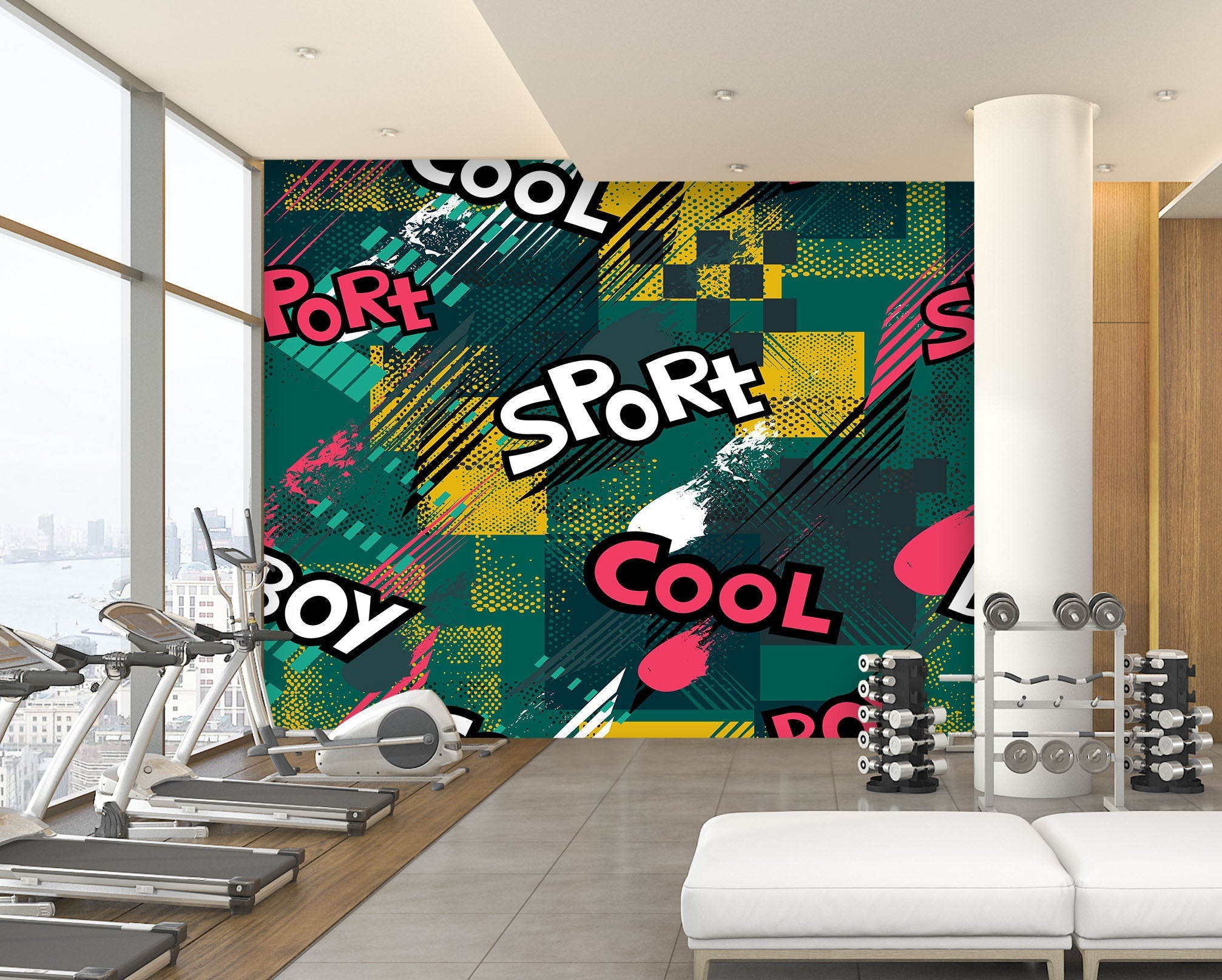 3D Sports Letter 114 Wall Murals Wallpaper AJ Wallpaper 2