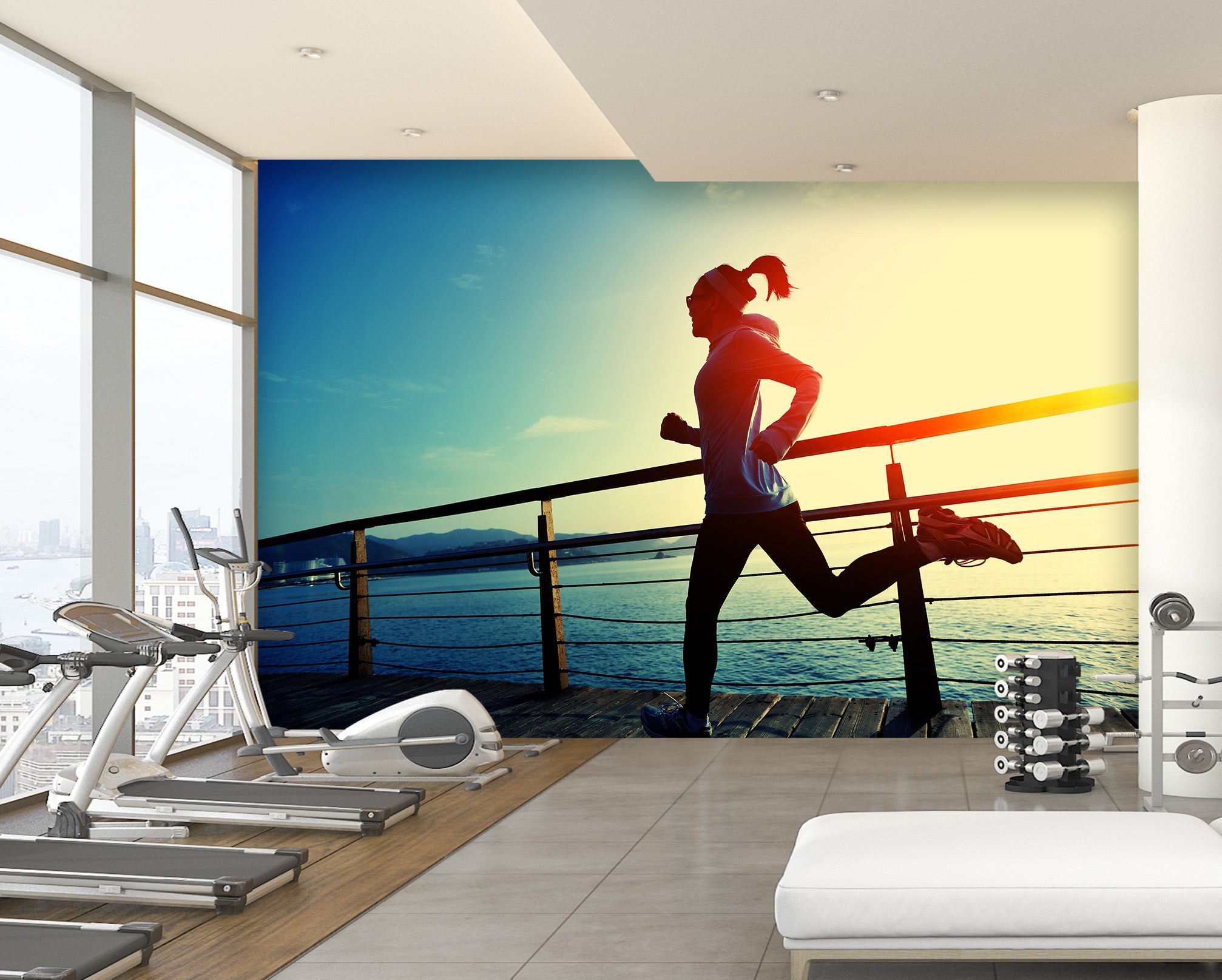 3D Morning Run 254 Wall Murals