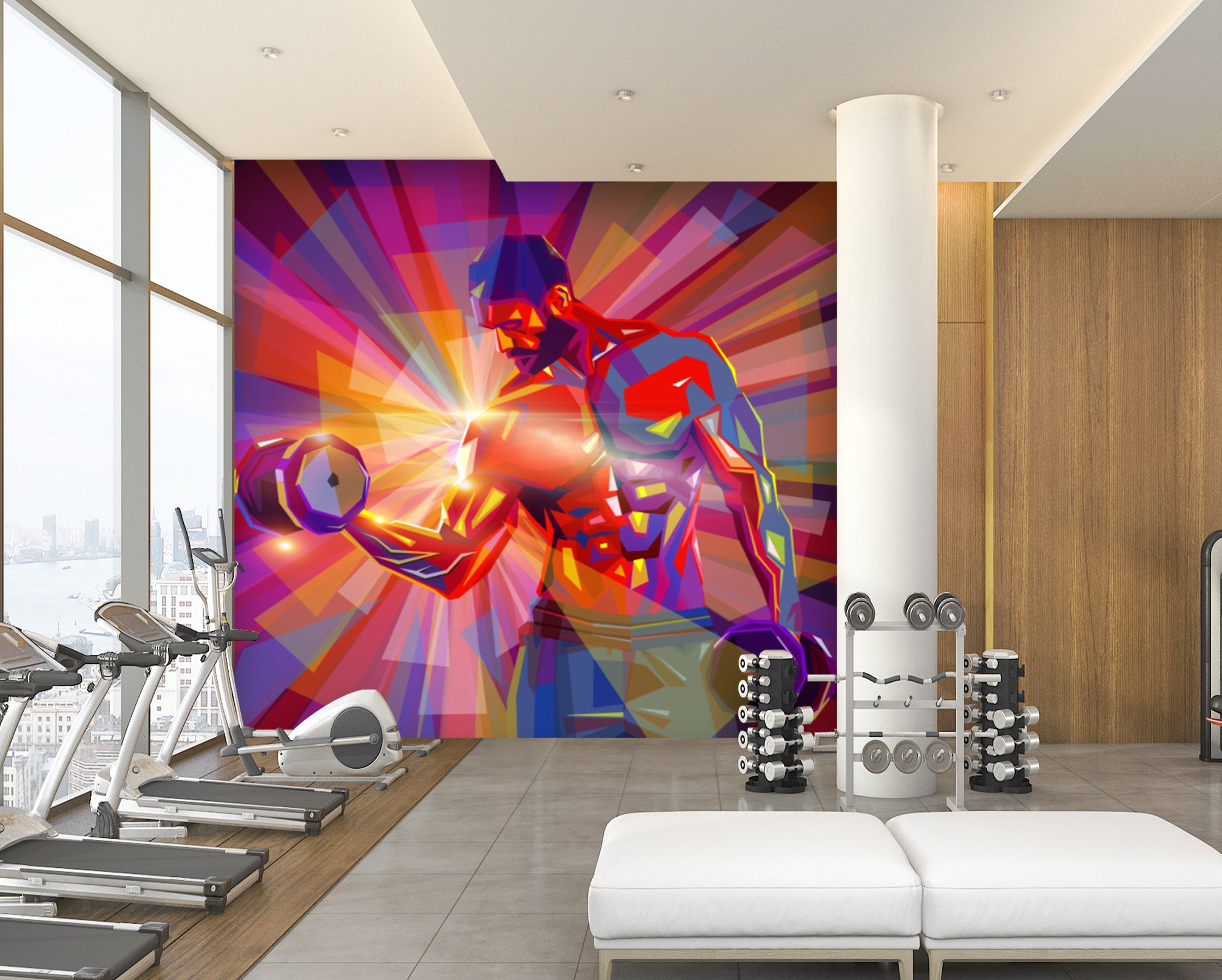 3D Boxing Warriors 246 Wall Murals