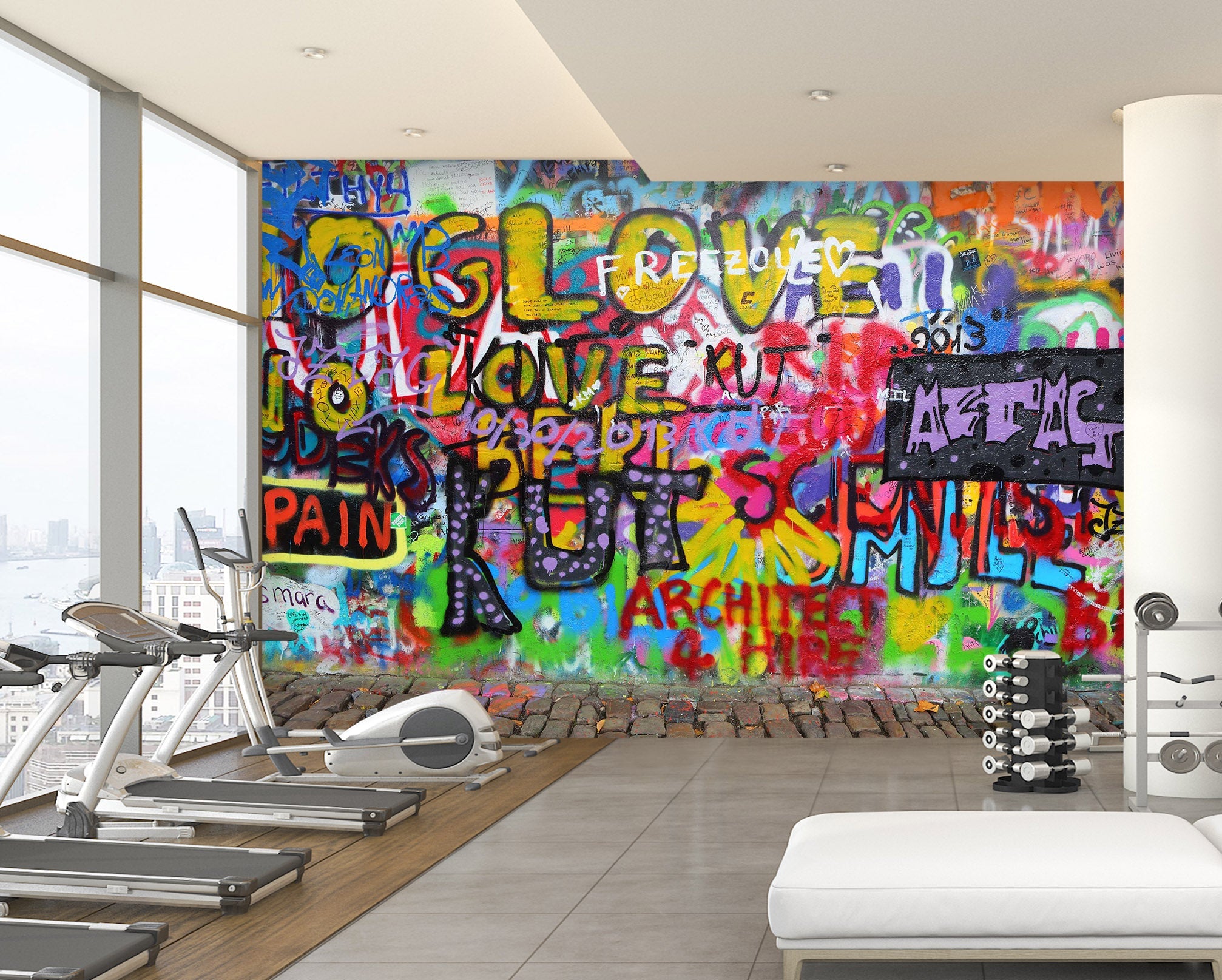 3D Colored Letters 060 Wall Murals Wallpaper AJ Wallpaper 2