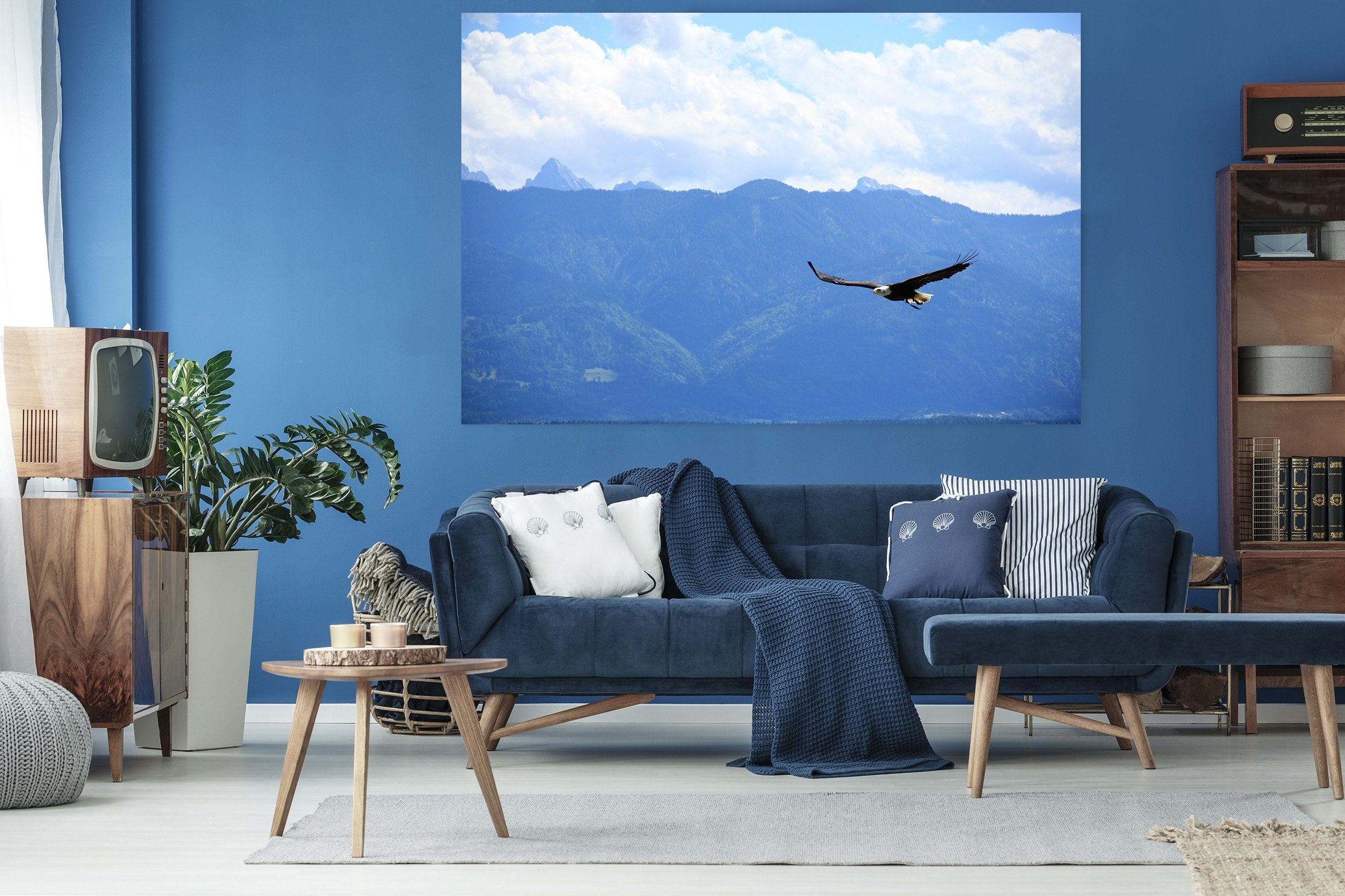 3D Blue Sky Flying Bird 08 Animal Wall Stickers Wallpaper AJ Wallpaper 2