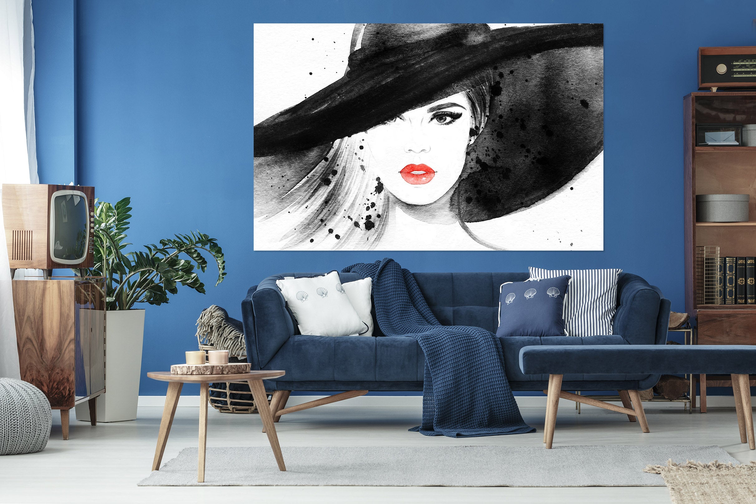 3D Black Hat Model 1050 Wall Sticker