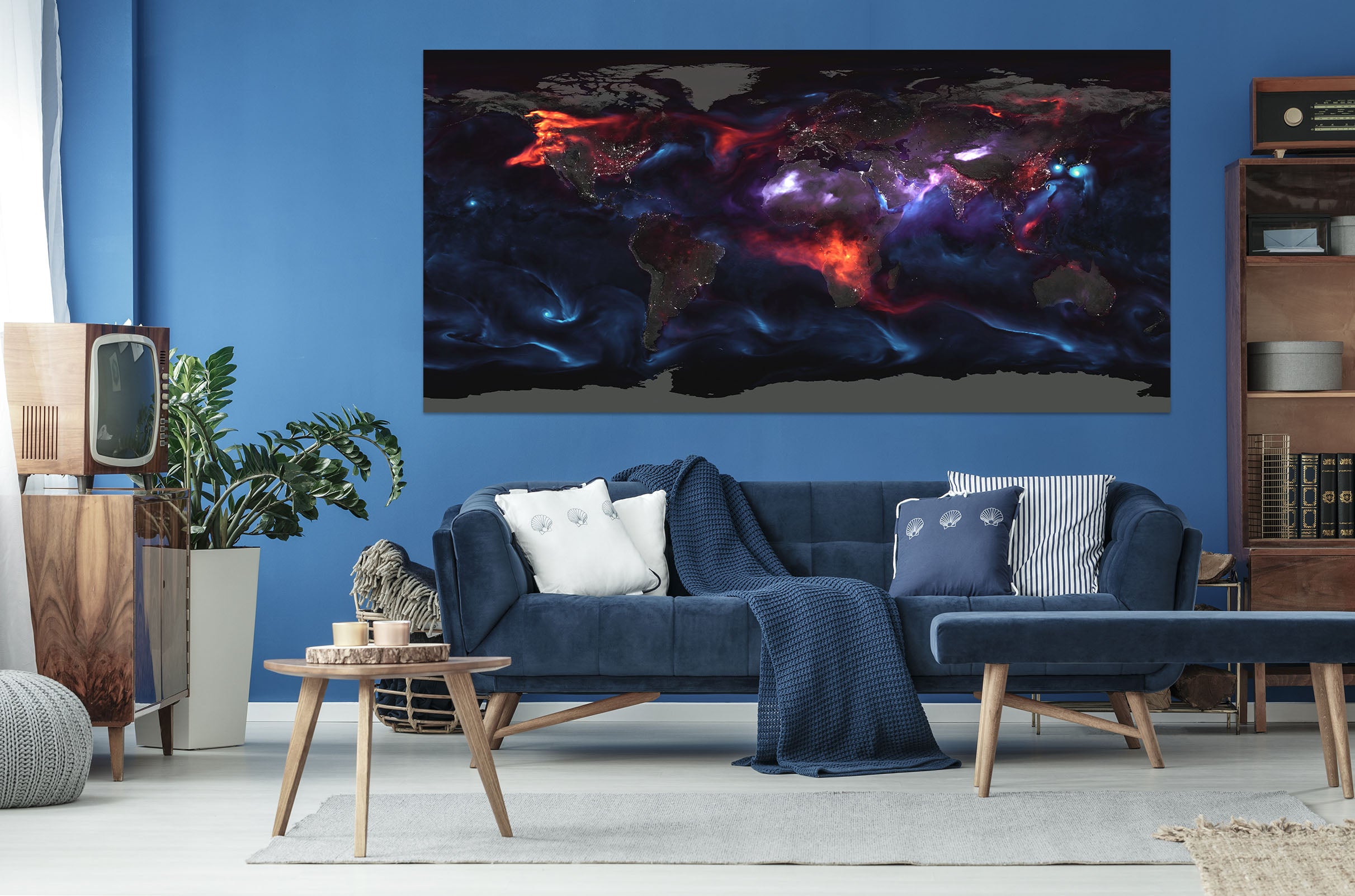 3D Color Starry Sky 110 World Map Wall Sticker