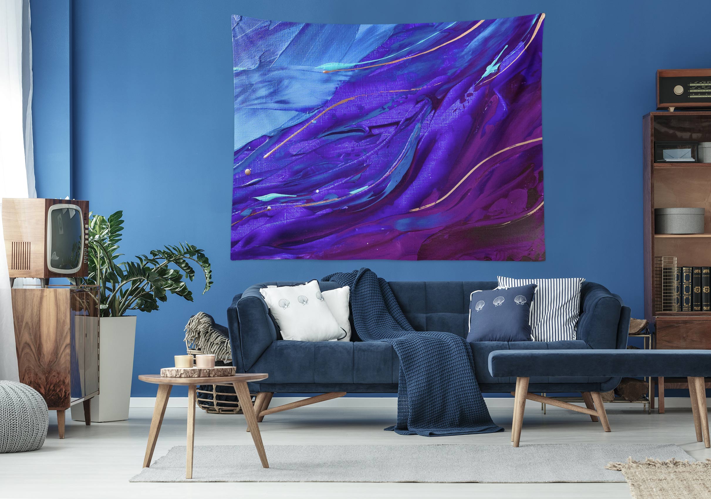 3D Blue Purple 3306 Skromova Marina Tapestry Hanging Cloth Hang