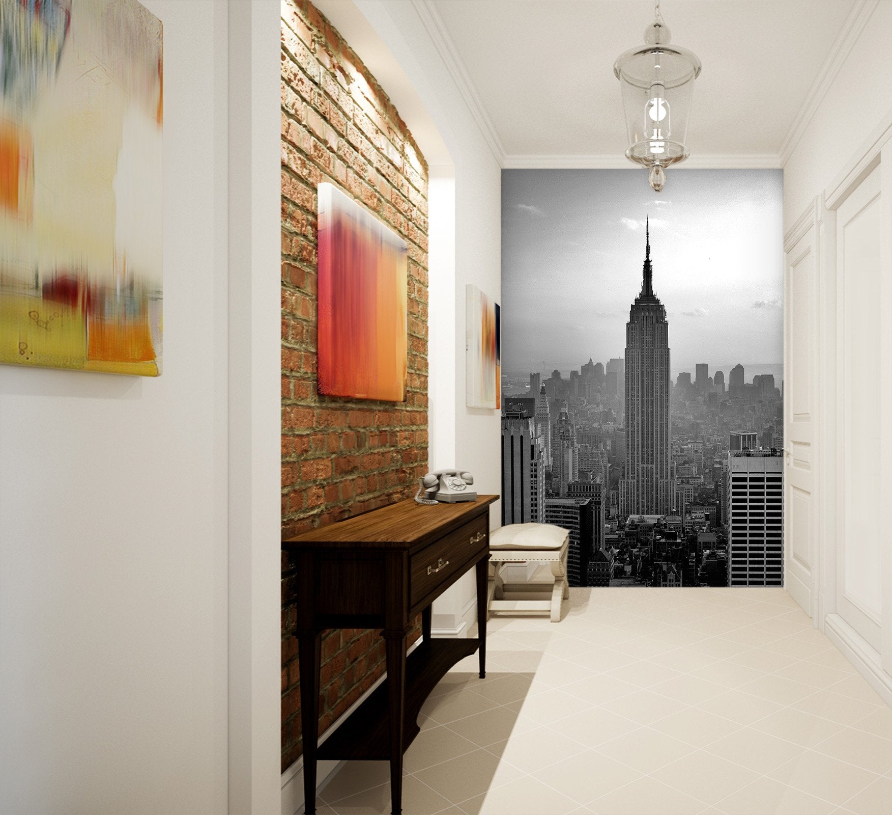 3D Black And White City 113 Wall Murals Wallpaper AJ Wallpaper