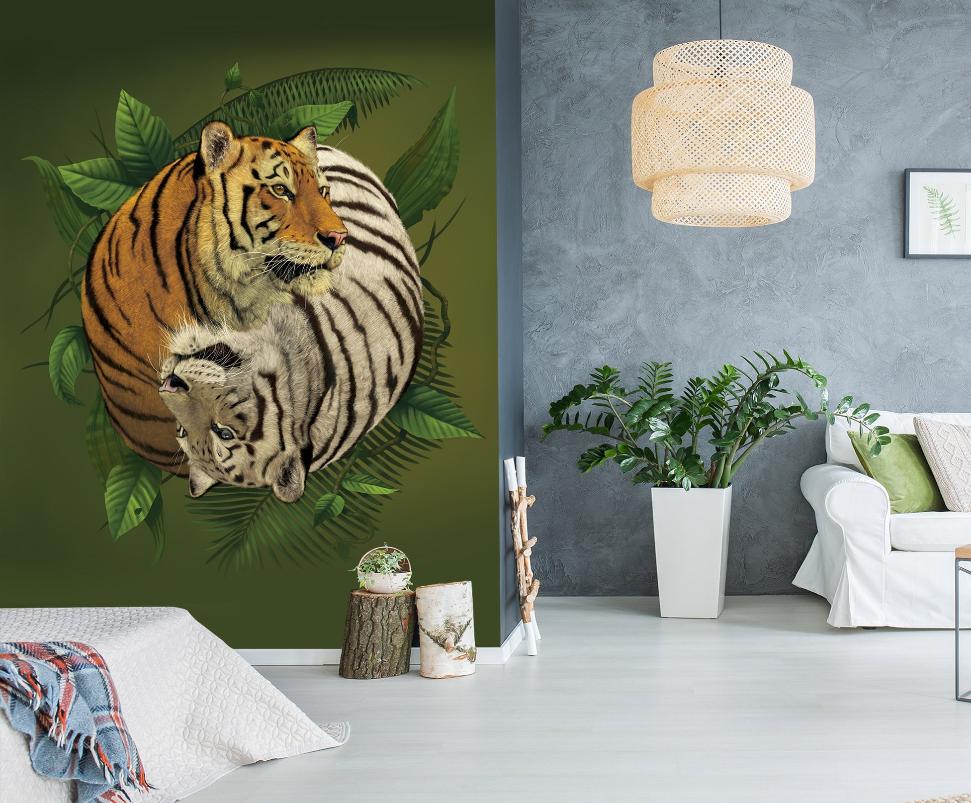 3D Tiger 1558 Wall Murals Exclusive Designer Vincent Wallpaper AJ Wallpaper