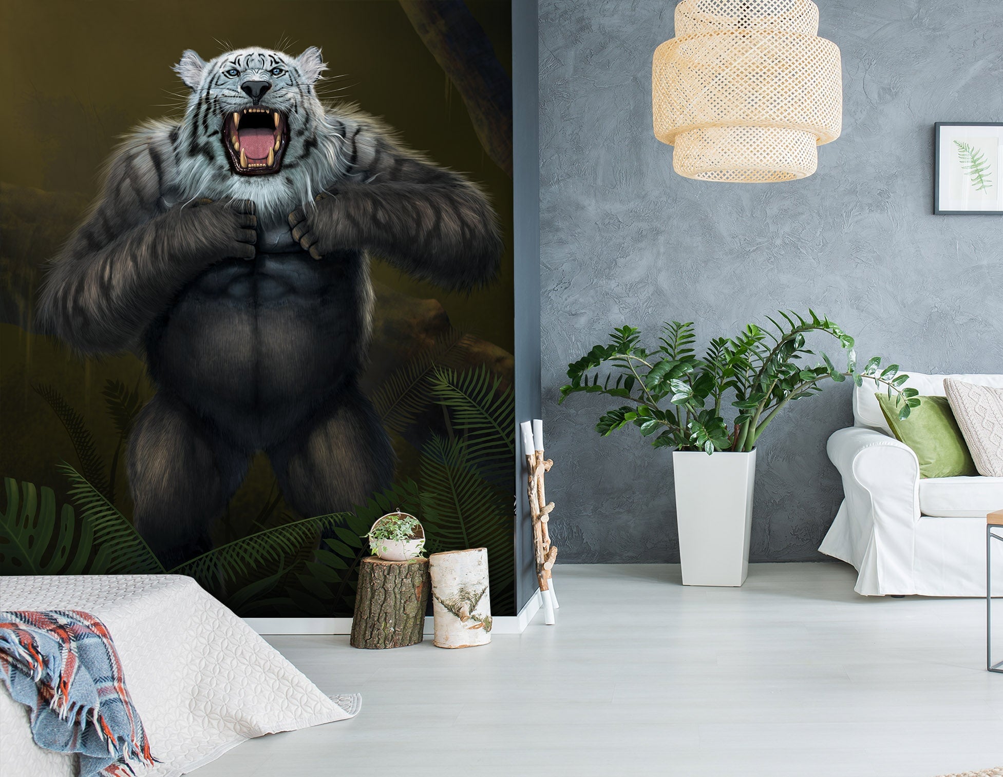 3D Tigerilla 1560 Wall Murals Exclusive Designer Vincent Wallpaper AJ Wallpaper