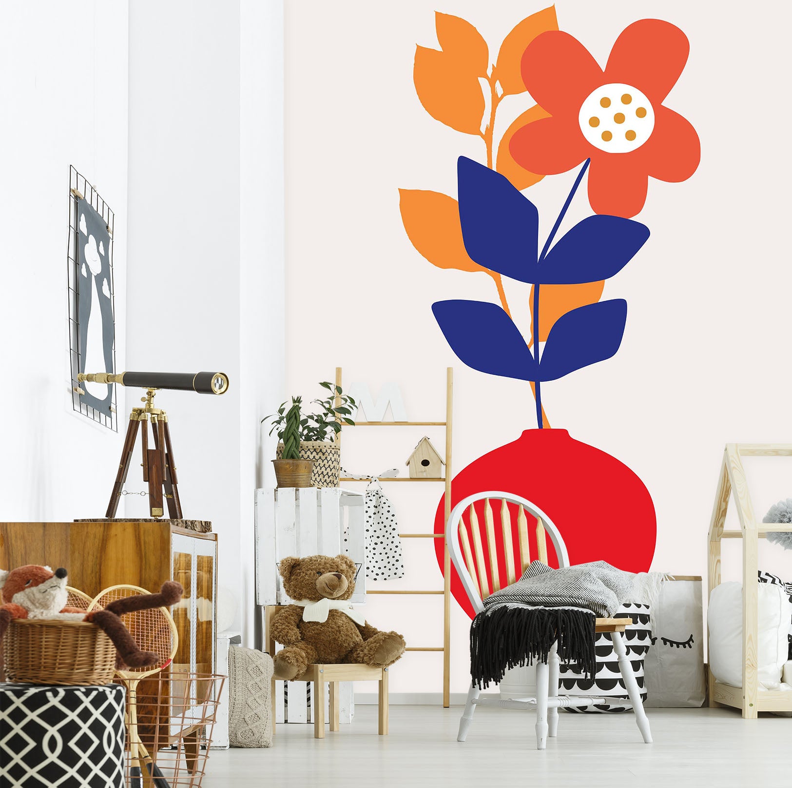 3D Painted Flowers 1528 Boris Draschoff Wall Mural Wall Murals