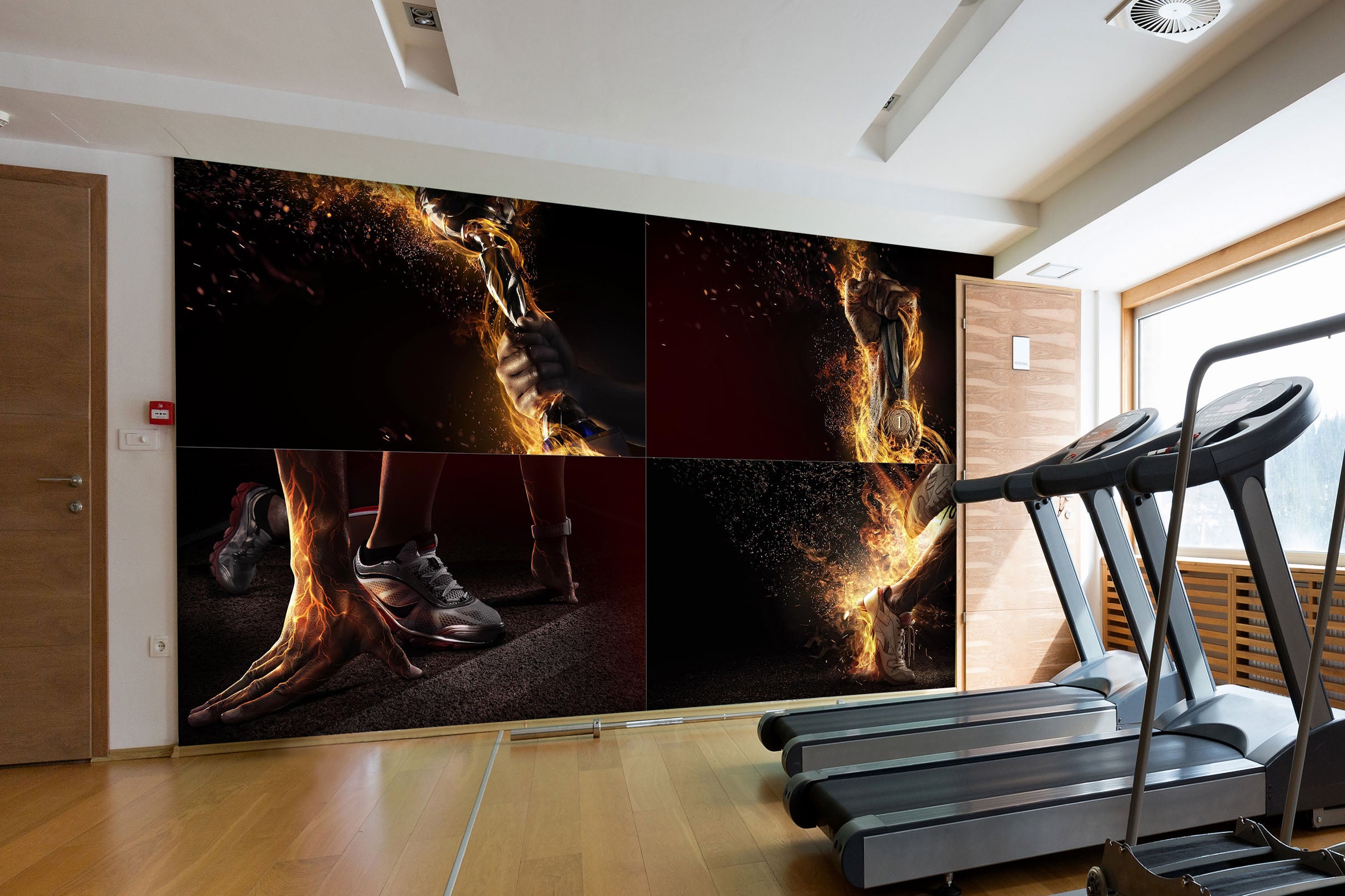 3D Sports Fire 268 Wall Murals