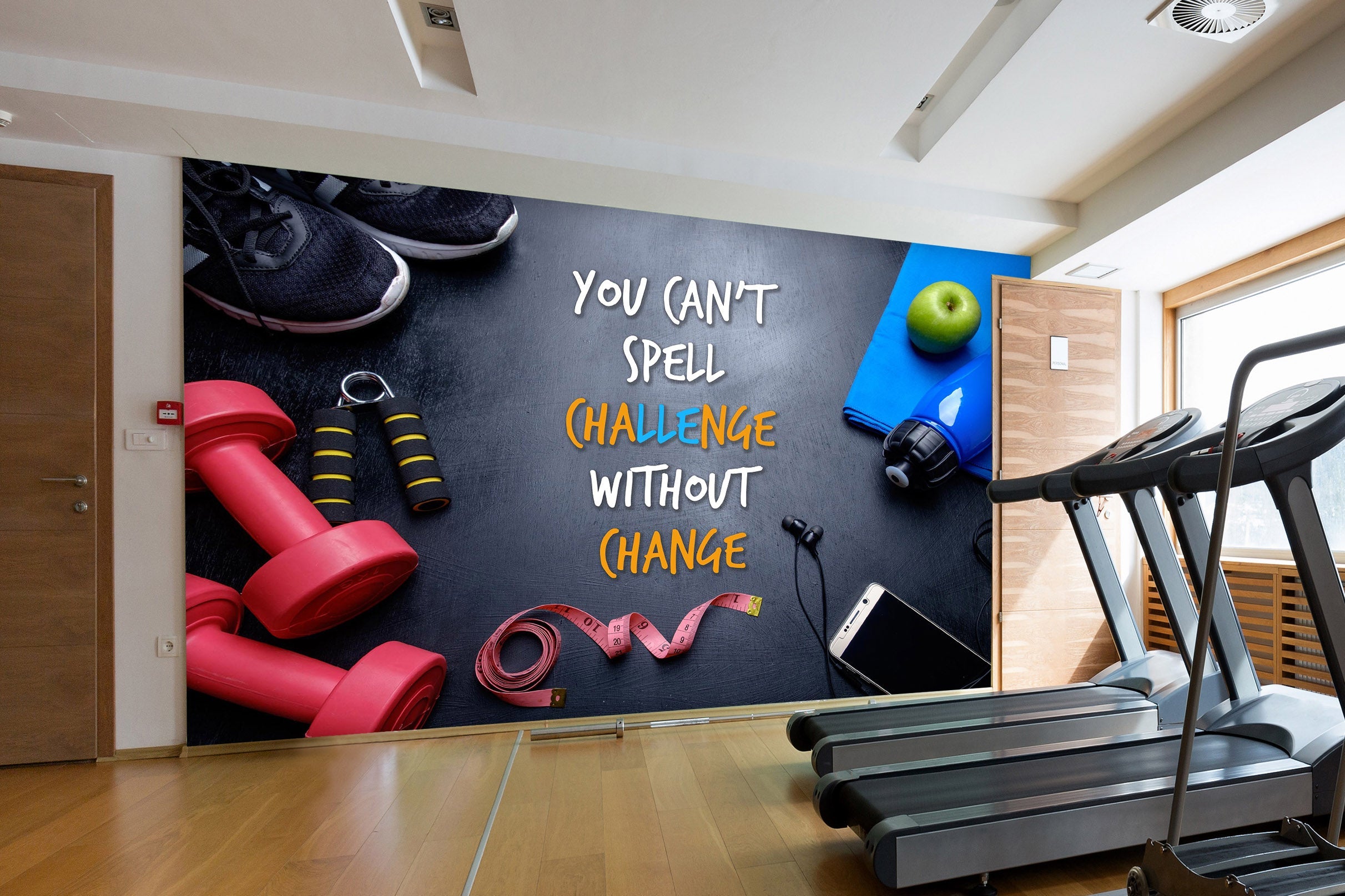 3D Colored Dumbbells 094 Wall Murals Wallpaper AJ Wallpaper 2