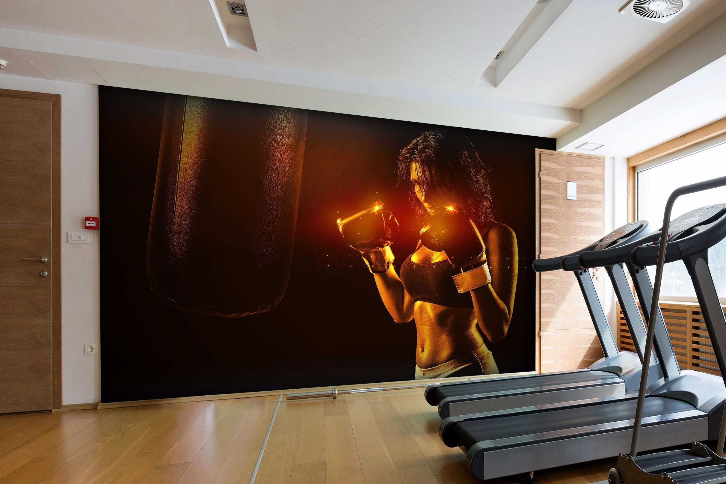 3D Lady Boxing 043 Wall Murals Wallpaper AJ Wallpaper 2