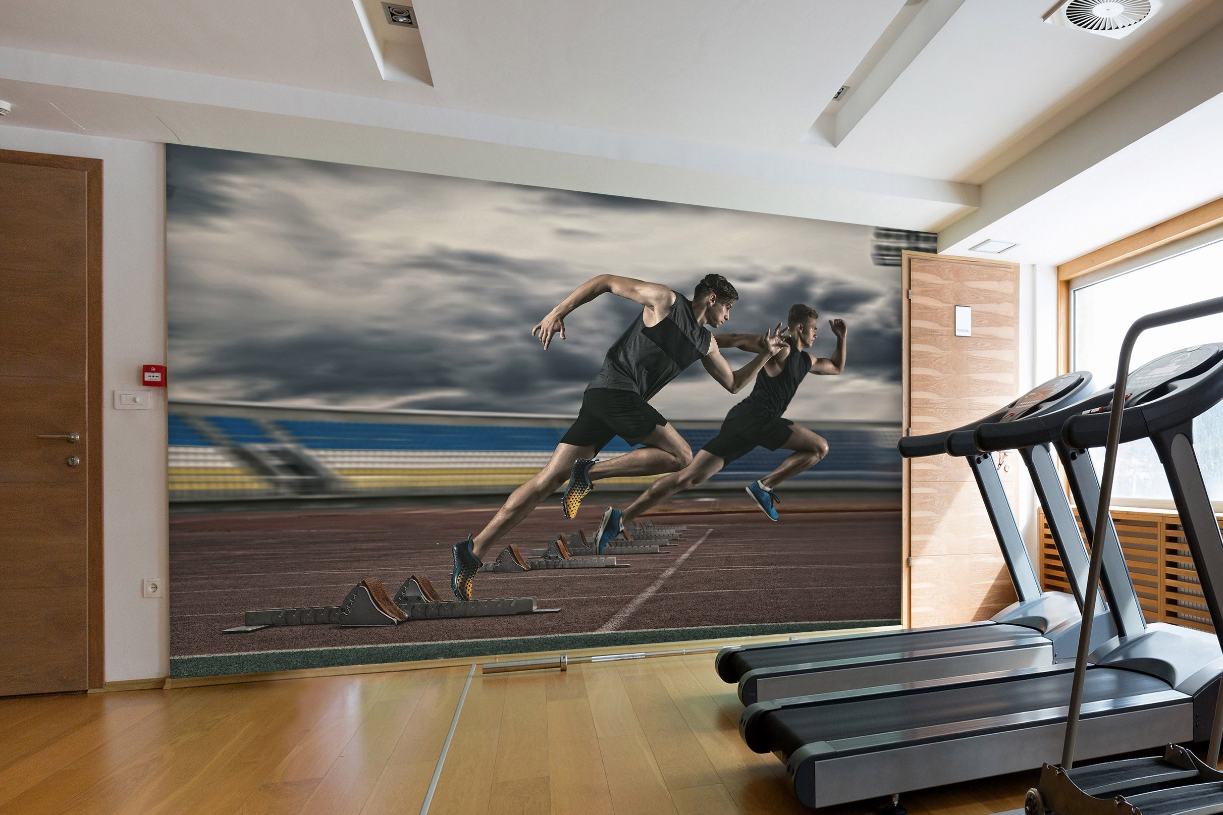 3D Race Running 312 Wall Murals