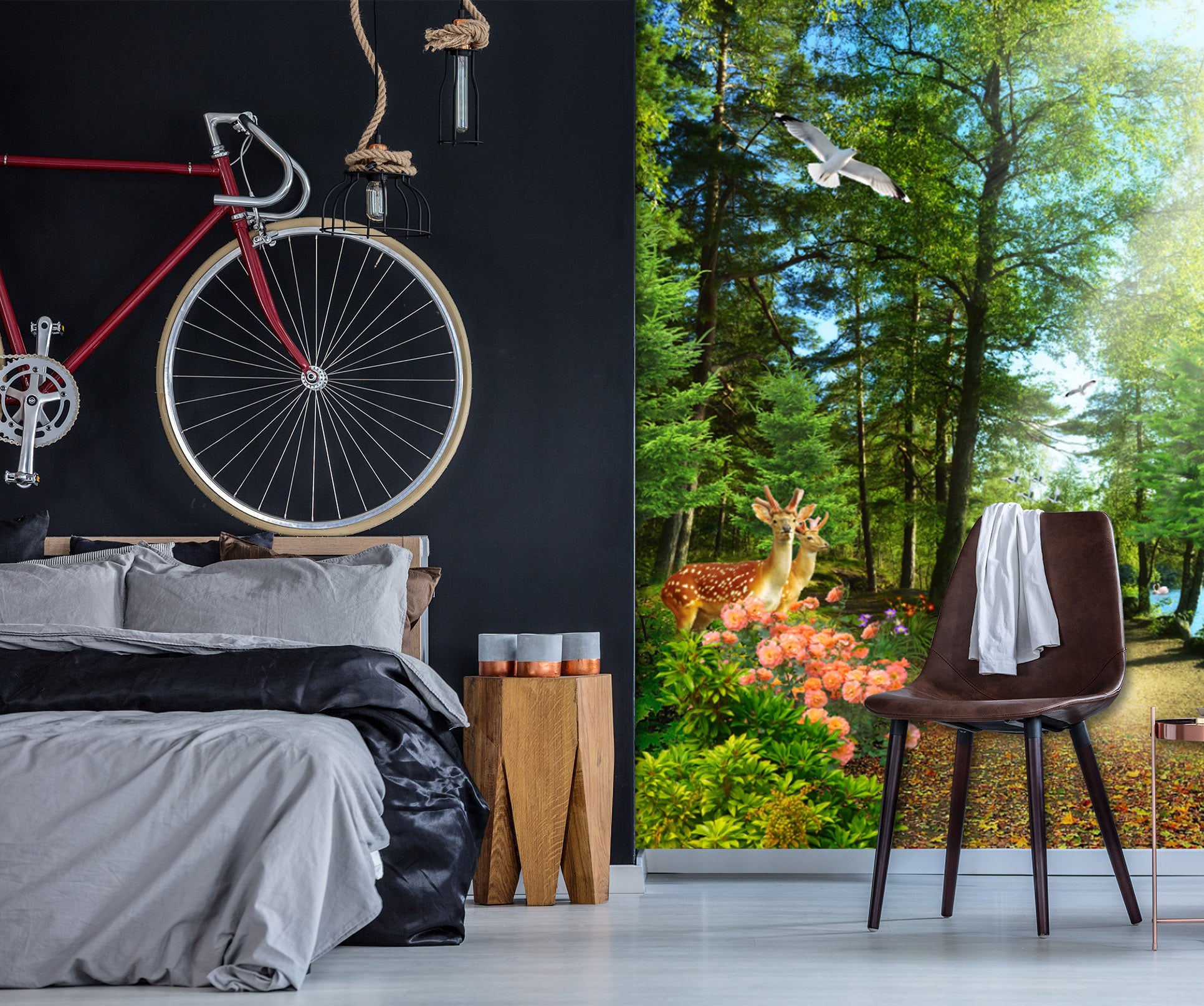 3D Forest Fawn 1966 Wall Murals