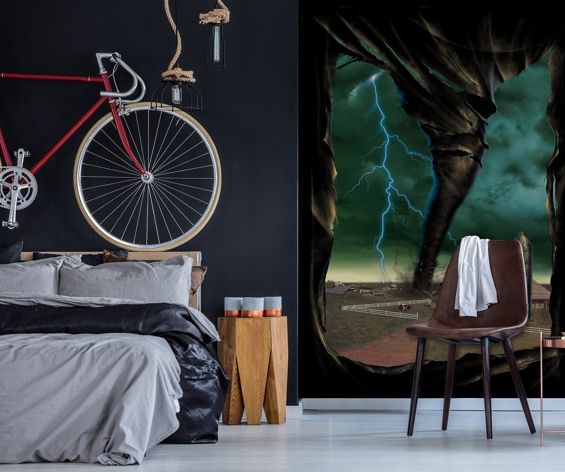 3D Tornado Breakthrough 1562 Wall Murals Exclusive Designer Vincent Wallpaper AJ Wallpaper