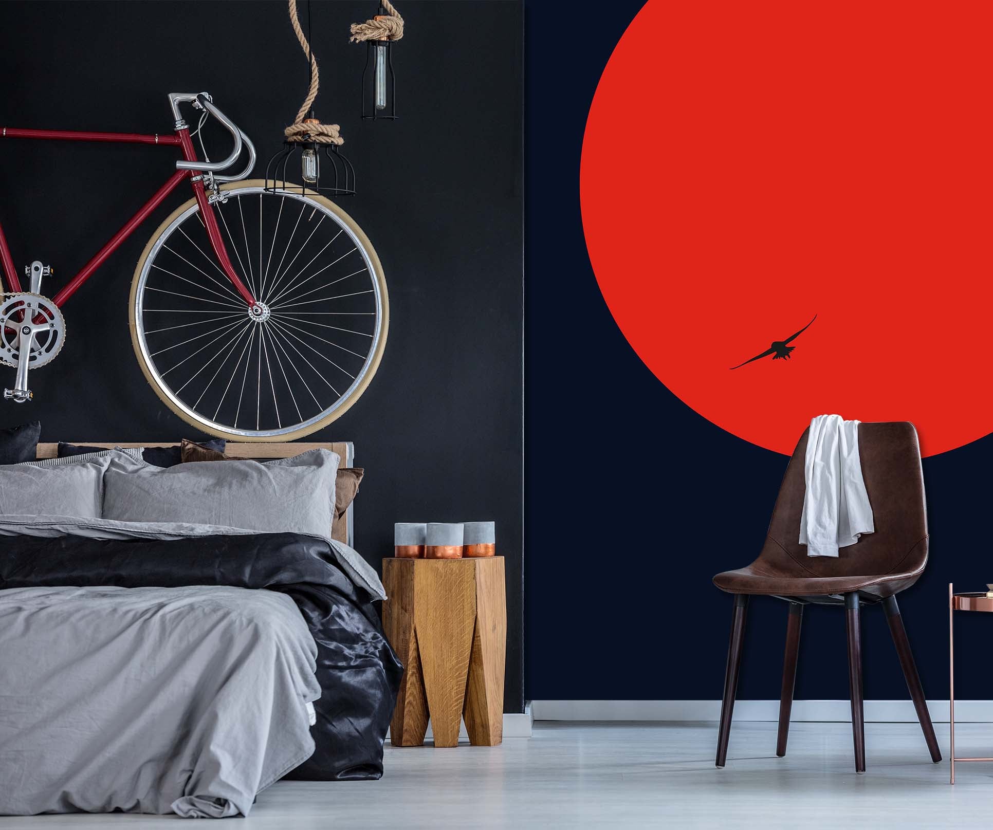 3D Red Sun 1491 Boris Draschoff Wall Mural Wall Murals