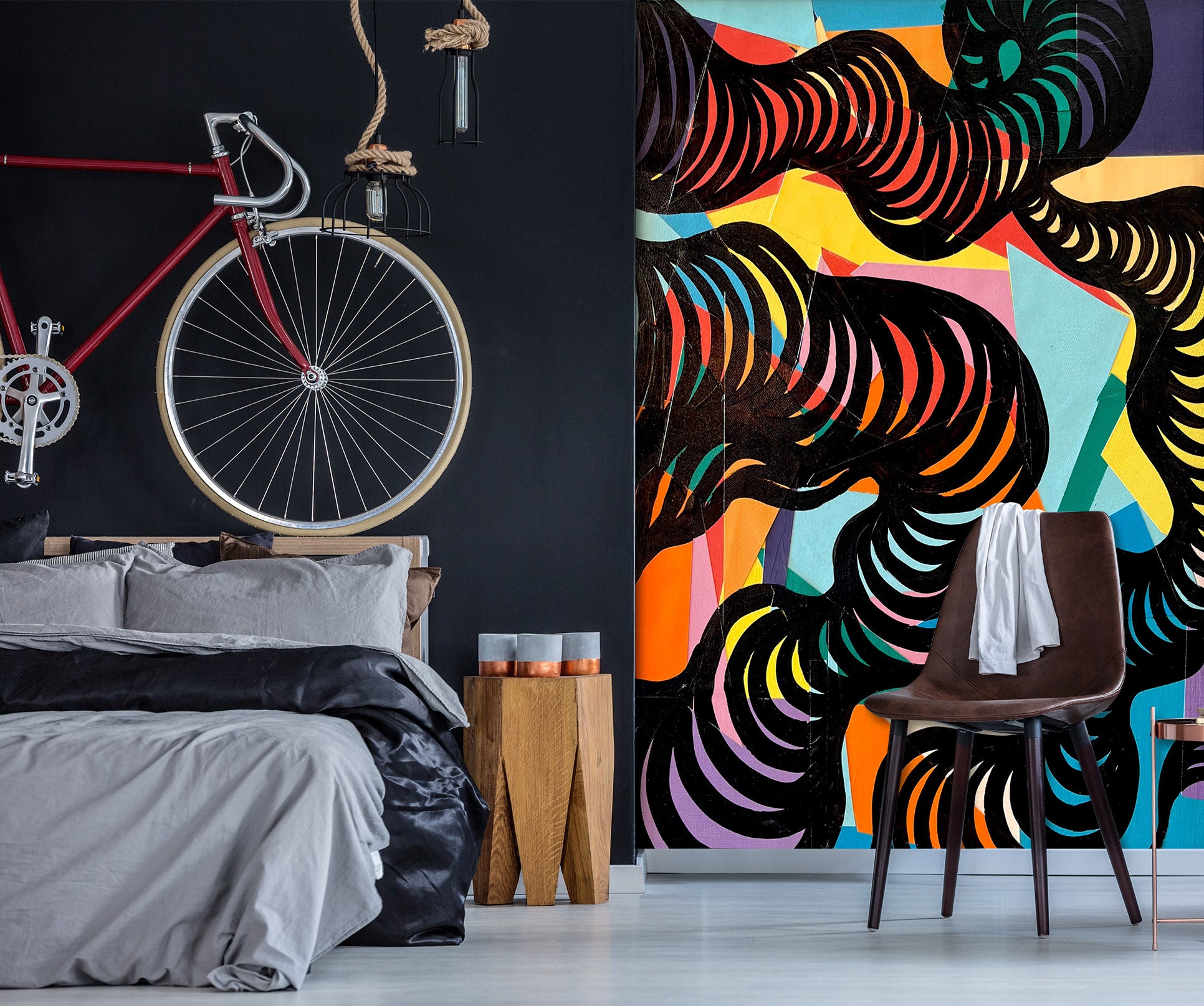 3D Triangle Circle 1294 Jacqueline Reynoso Wall Mural Wall Murals
