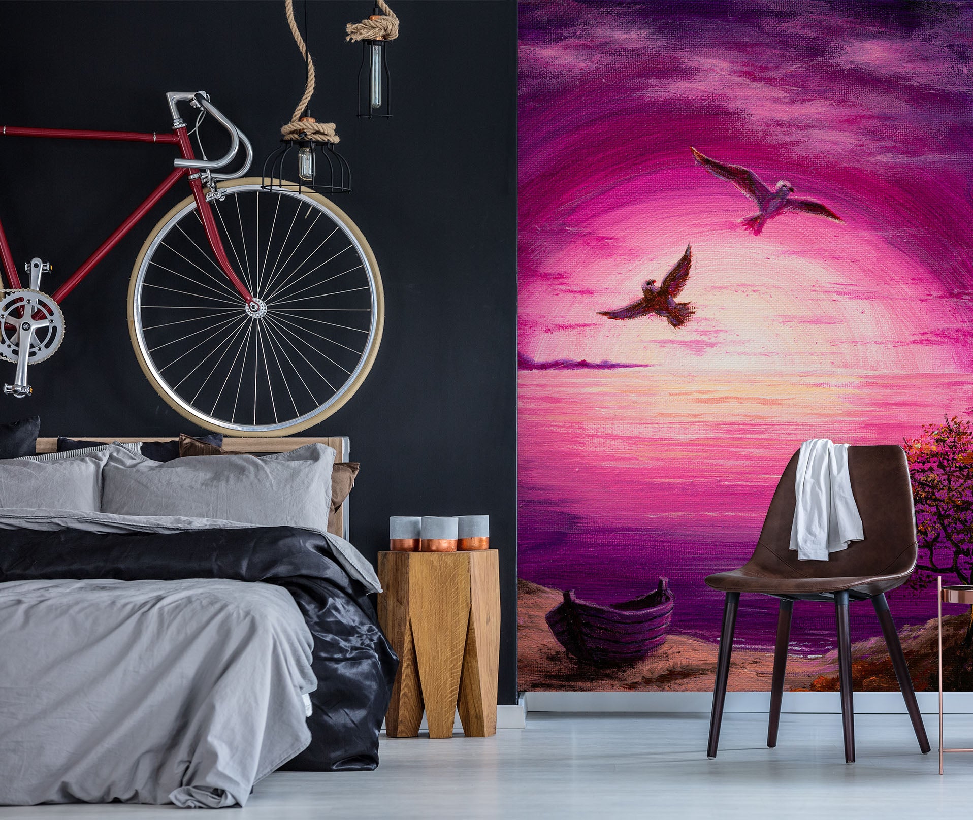 3D Pink Sky Eagle 1867 Marina Zotova Wall Mural Wall Murals